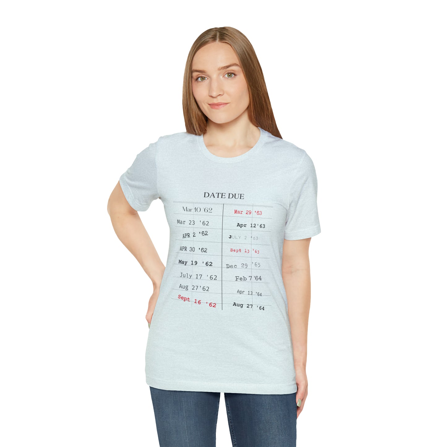 Date Due Library Checkout Overdue Teacher Read Reading Love Little Retro Vintage Nostalgia Short-Sleeve Unisex T-Shirt