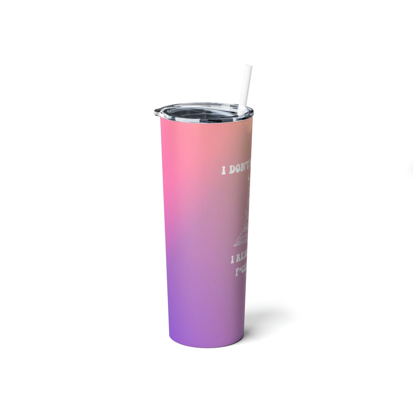 I don't watch p.o.r.n, I read it like a lady Water Bottle Skinny Tumbler, 20oz, book lover, mothers day, book nerd