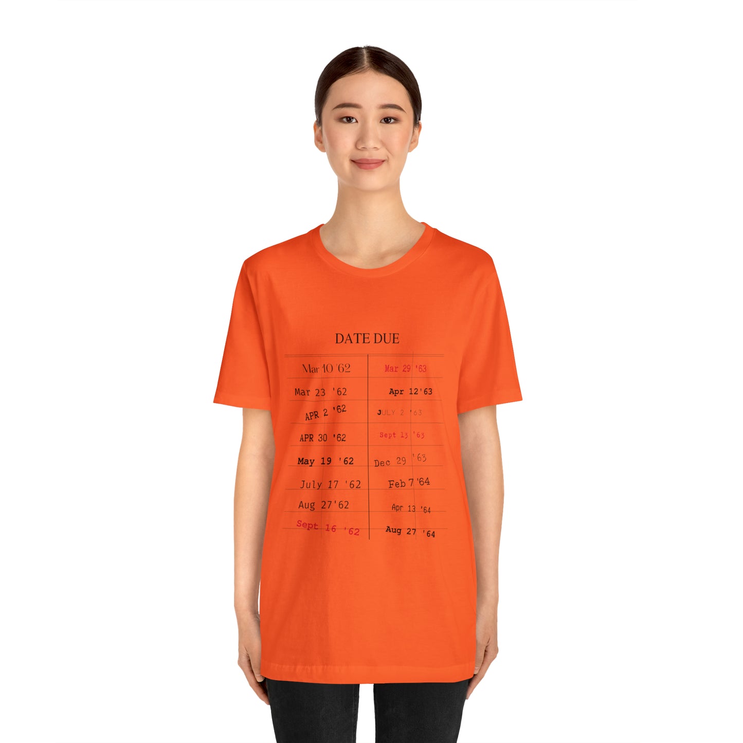 Date Due Library Checkout Overdue Teacher Read Reading Love Little Retro Vintage Nostalgia Short-Sleeve Unisex T-Shirt