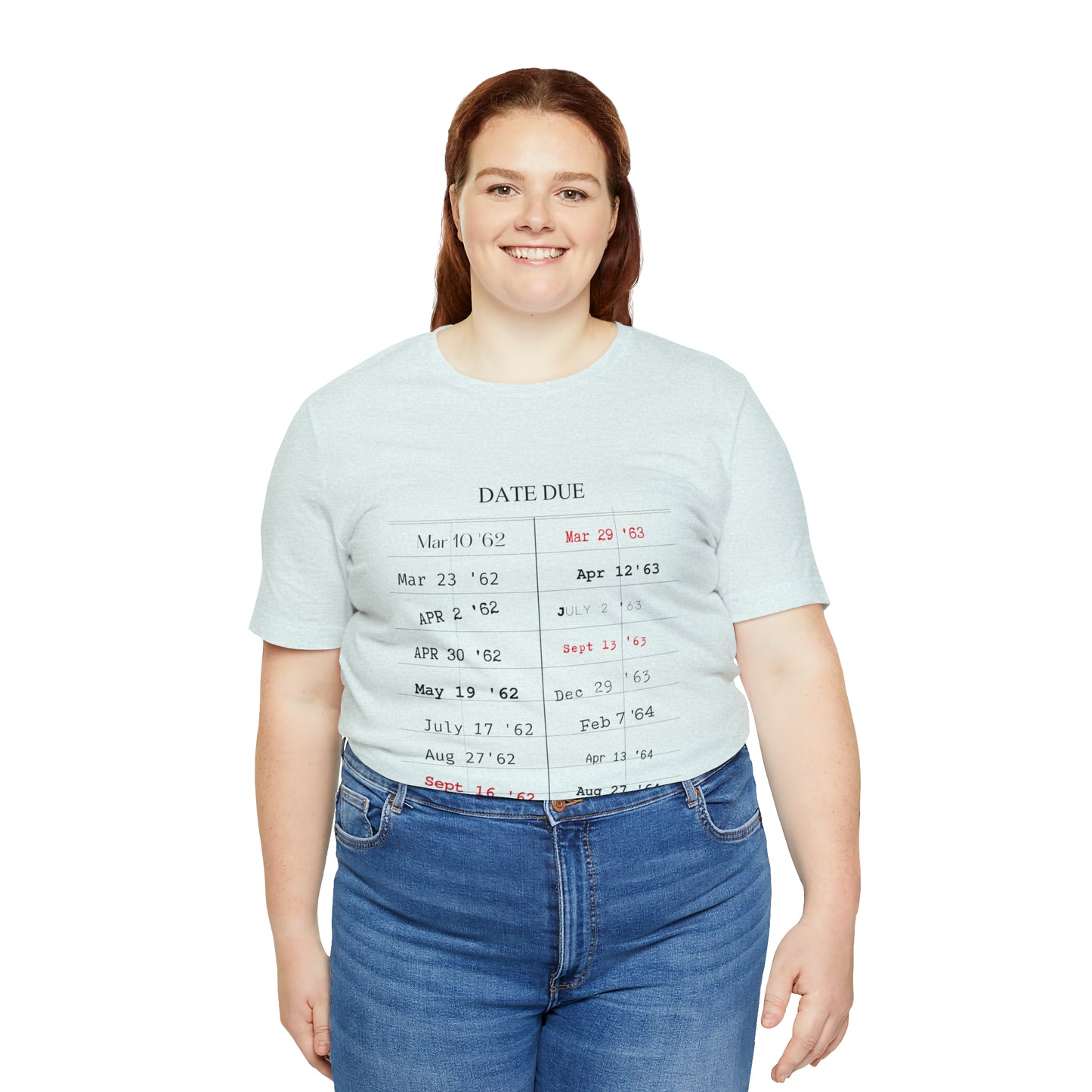 Date Due Library Checkout Overdue Teacher Read Reading Love Little Retro Vintage Nostalgia Short-Sleeve Unisex T-Shirt