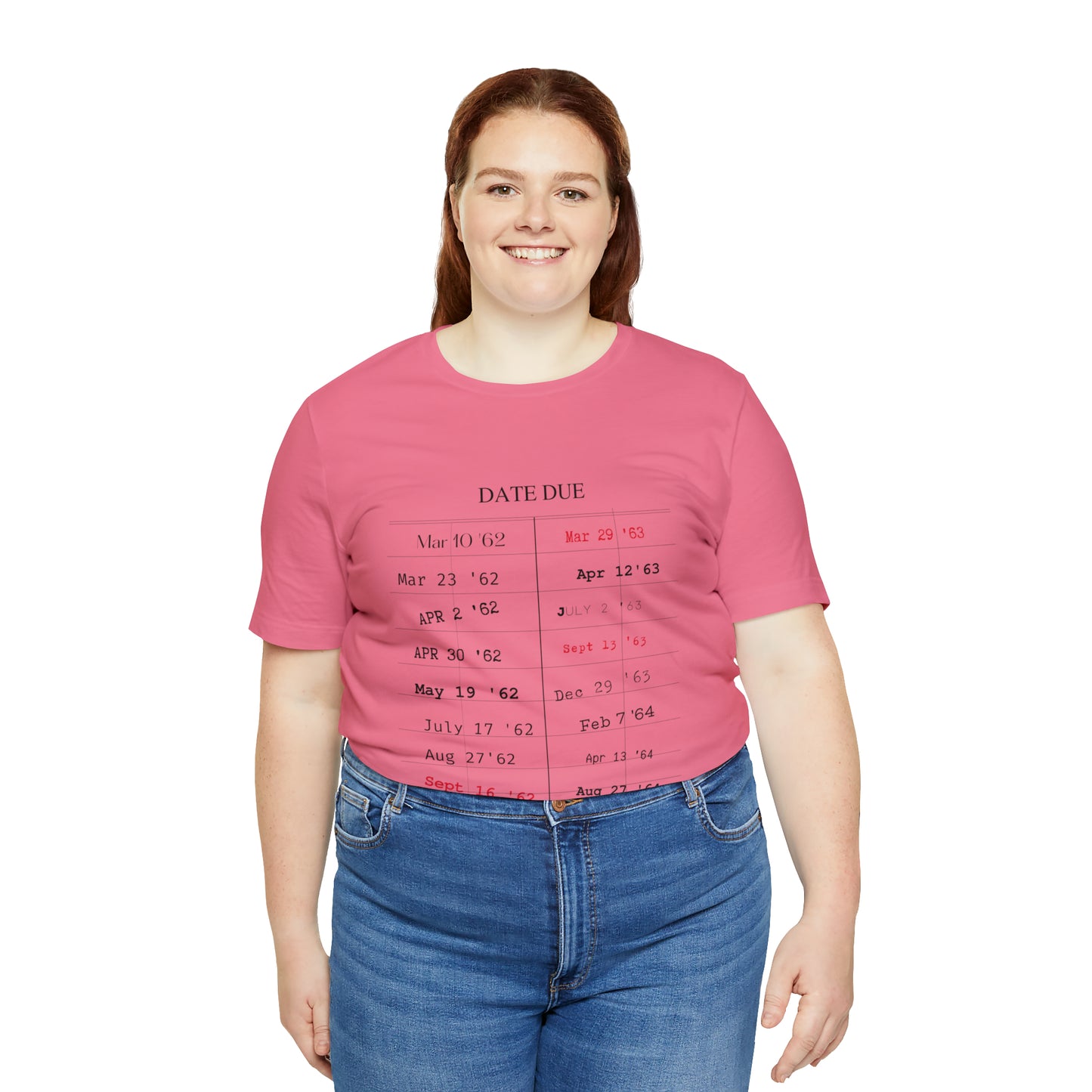 Date Due Library Checkout Overdue Teacher Read Reading Love Little Retro Vintage Nostalgia Short-Sleeve Unisex T-Shirt