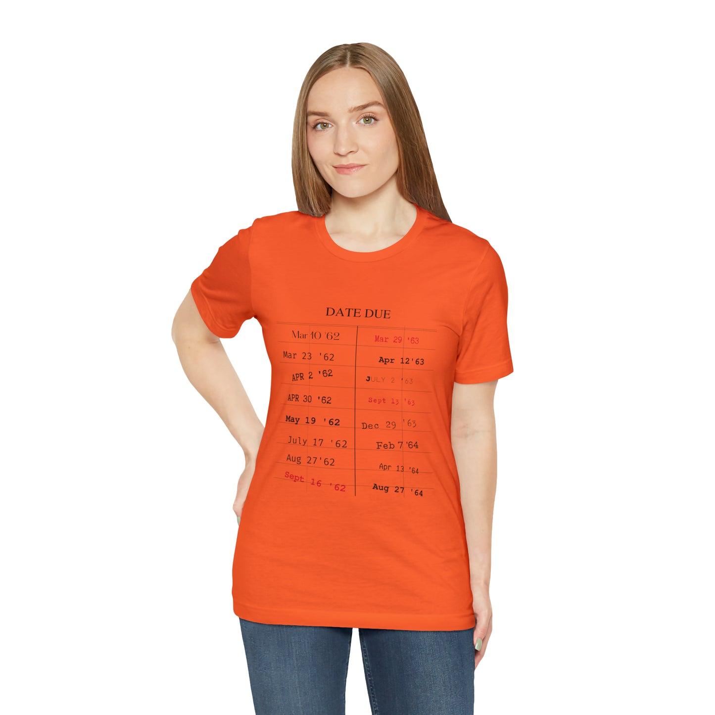 Date Due Library Checkout Overdue Teacher Read Reading Love Little Retro Vintage Nostalgia Short-Sleeve Unisex T-Shirt