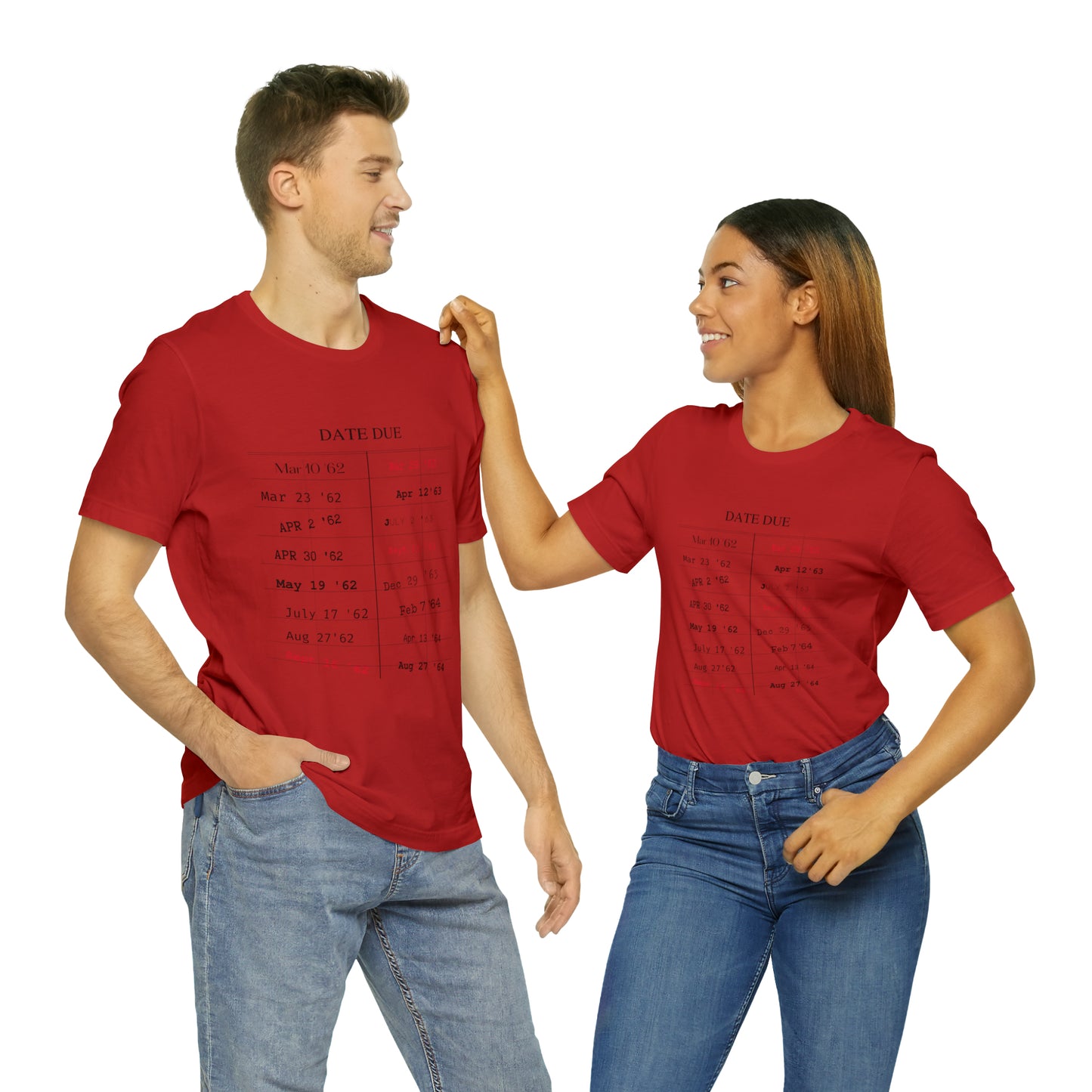 Date Due Library Checkout Overdue Teacher Read Reading Love Little Retro Vintage Nostalgia Short-Sleeve Unisex T-Shirt