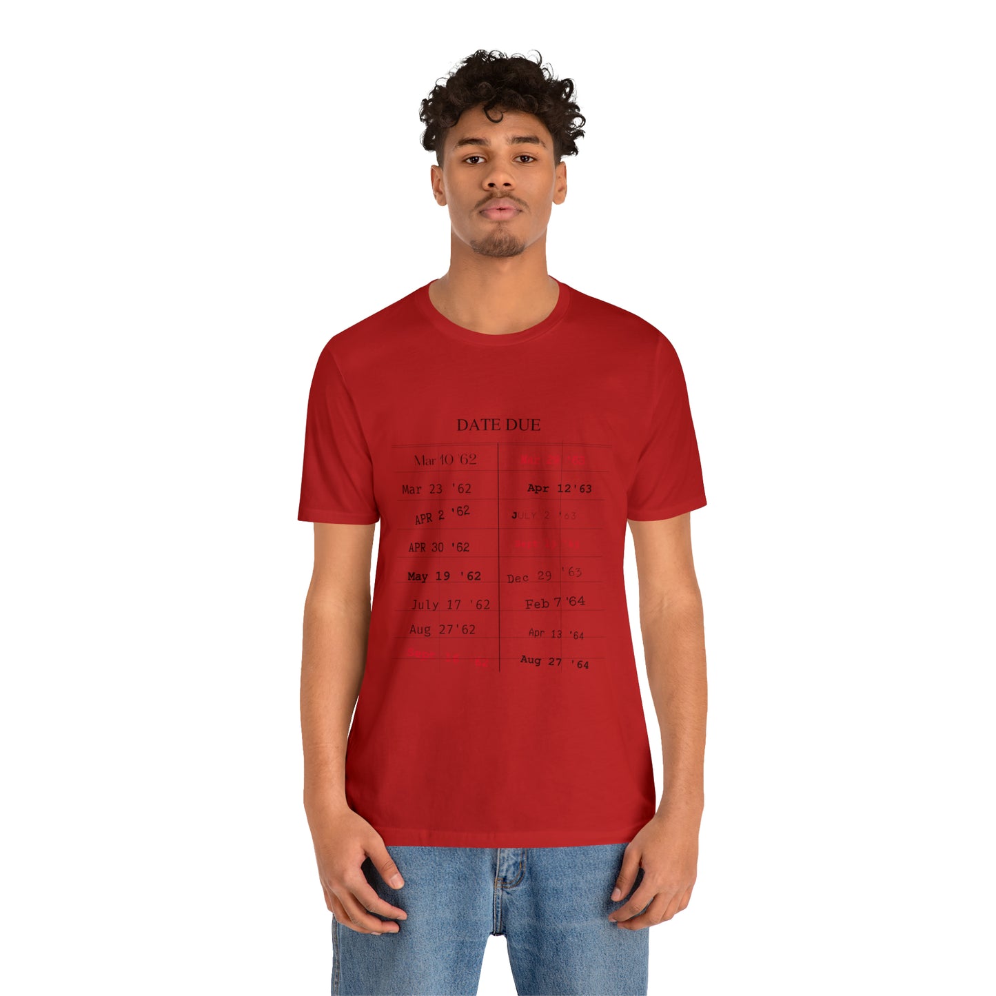 Date Due Library Checkout Overdue Teacher Read Reading Love Little Retro Vintage Nostalgia Short-Sleeve Unisex T-Shirt