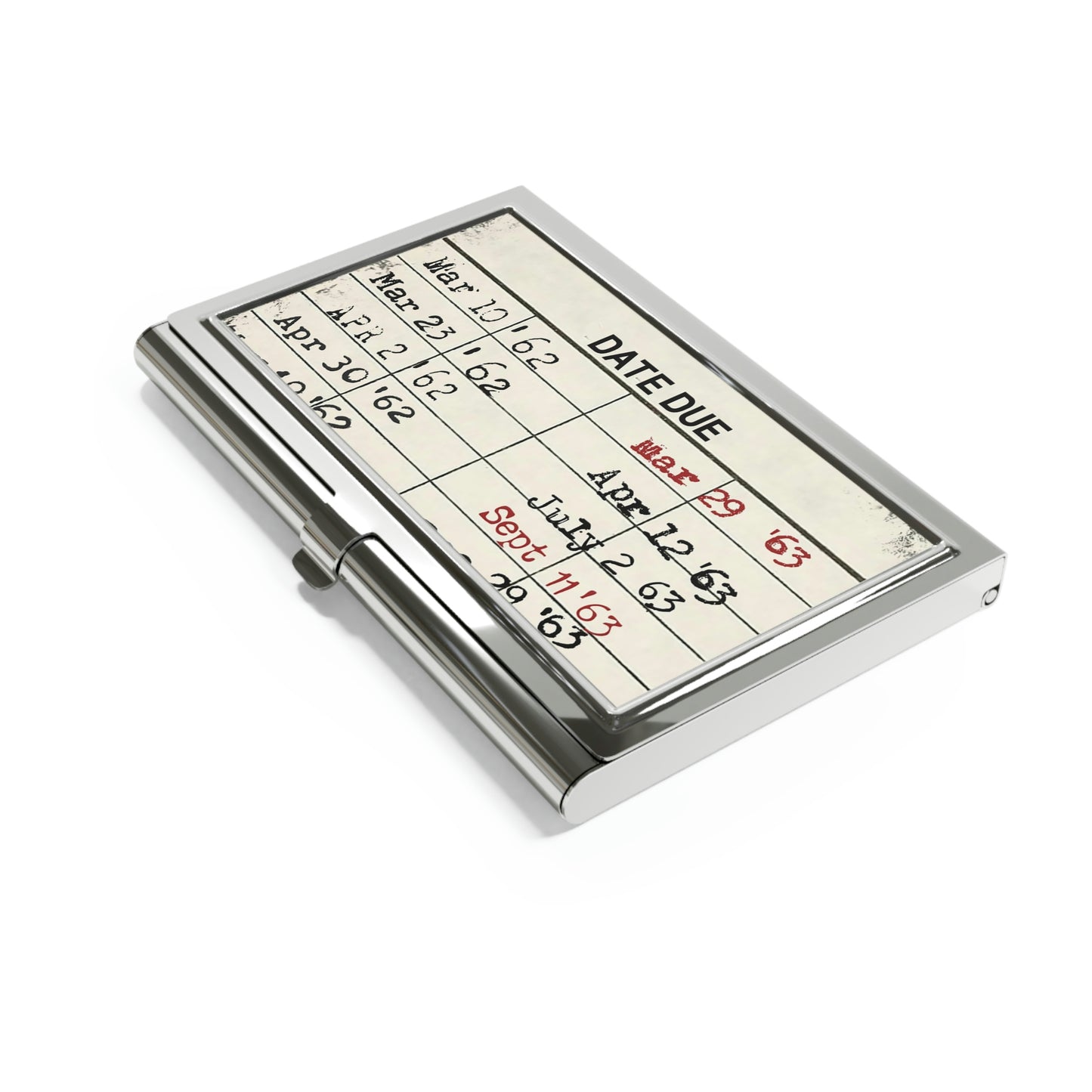 Vintage Library Due Date Card Business Card Case, Book Business Card Holder, Bibiophile, Book Lovers Gift, Retro Gift