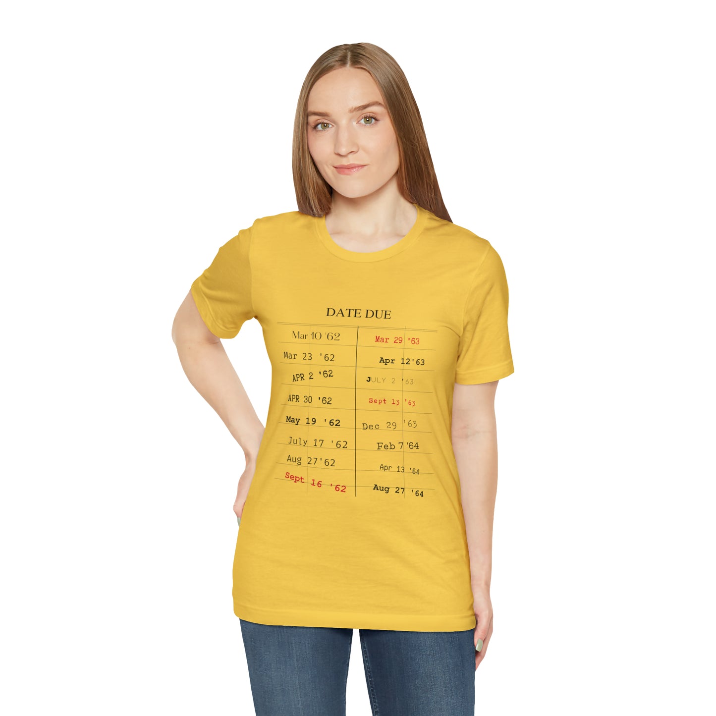 Date Due Library Checkout Overdue Teacher Read Reading Love Little Retro Vintage Nostalgia Short-Sleeve Unisex T-Shirt