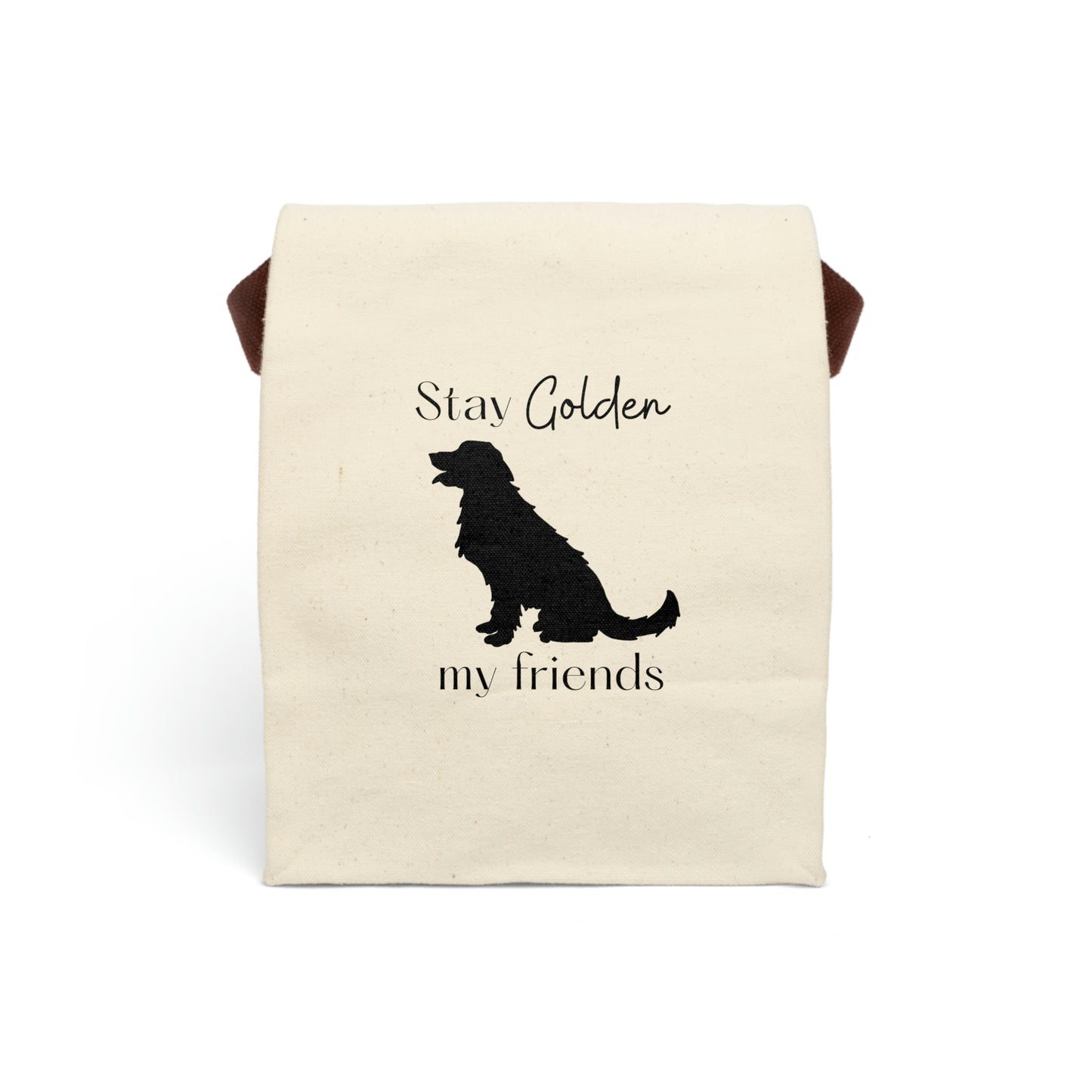 Golden Retriever Canvas Lunch Bag With Strap, Golden mom, Gift for Mom, Mothers Day