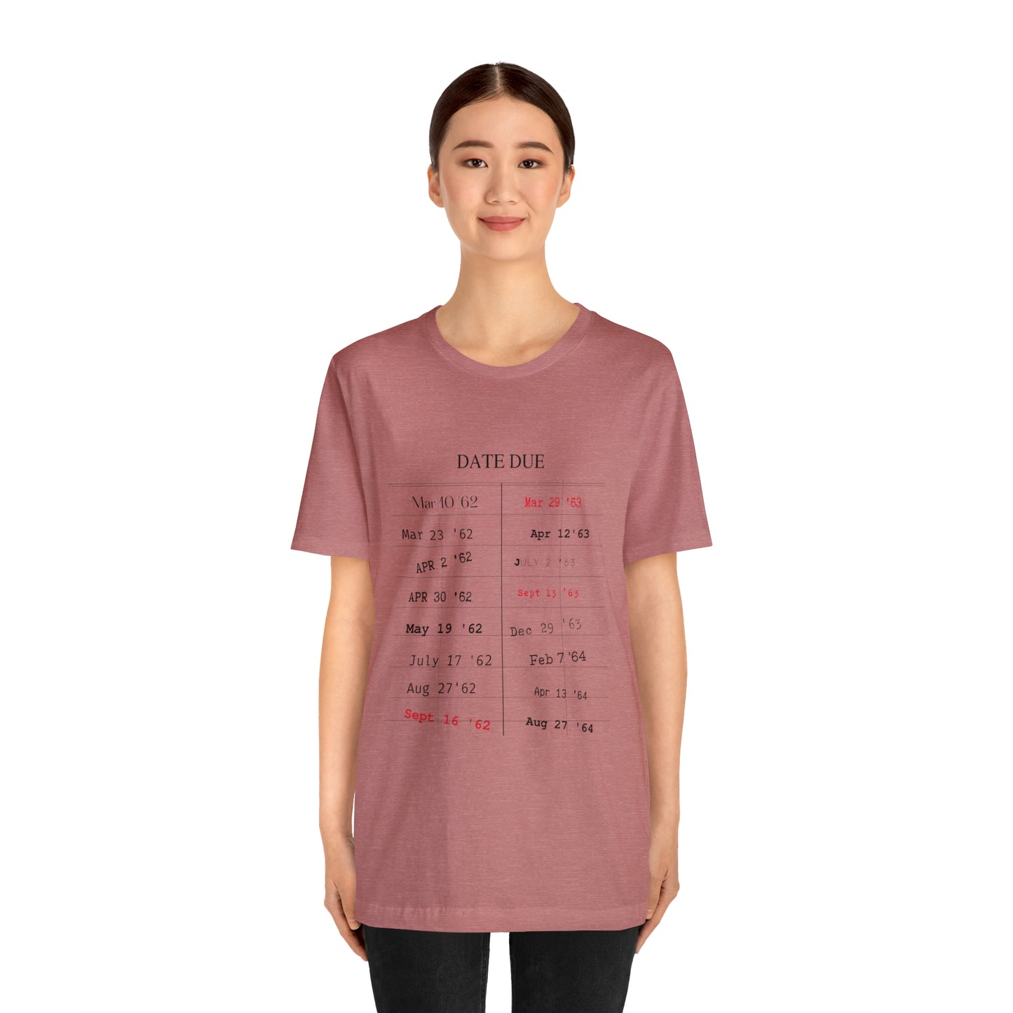 Date Due Library Checkout Overdue Teacher Read Reading Love Little Retro Vintage Nostalgia Short-Sleeve Unisex T-Shirt