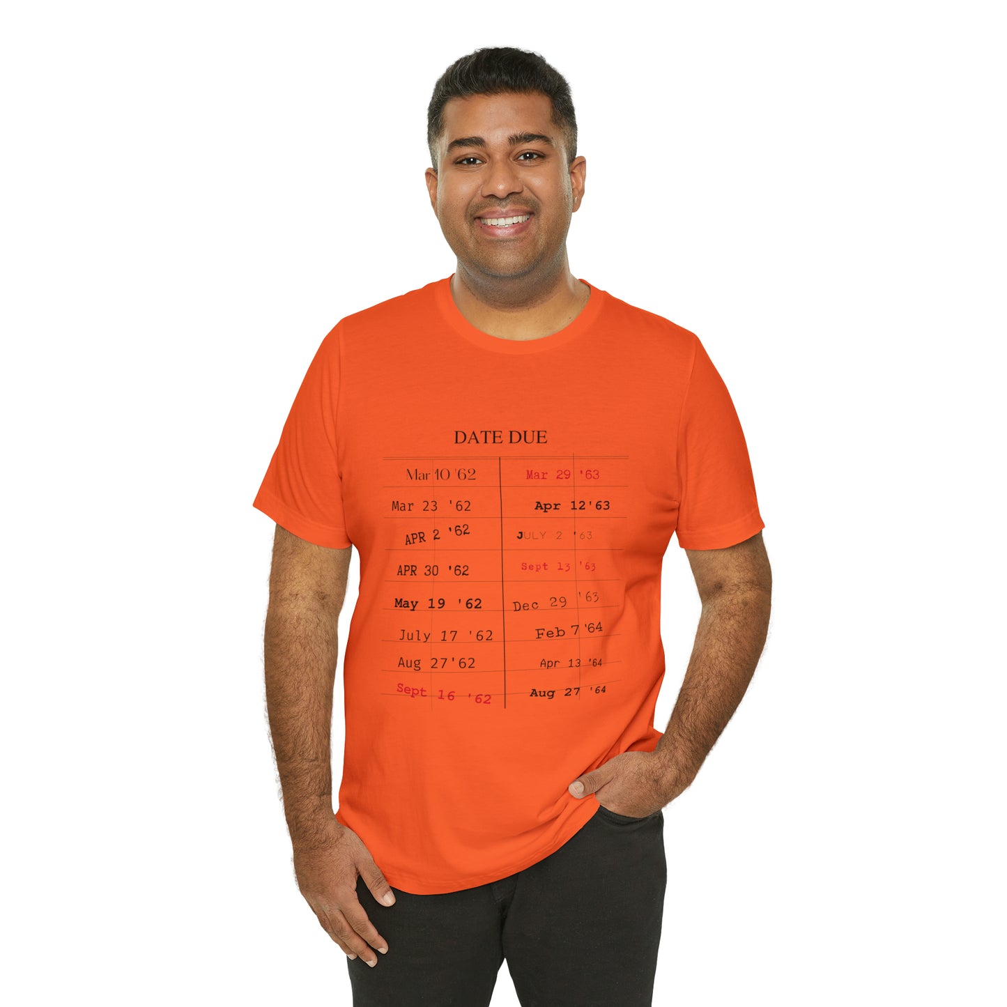 Date Due Library Checkout Overdue Teacher Read Reading Love Little Retro Vintage Nostalgia Short-Sleeve Unisex T-Shirt