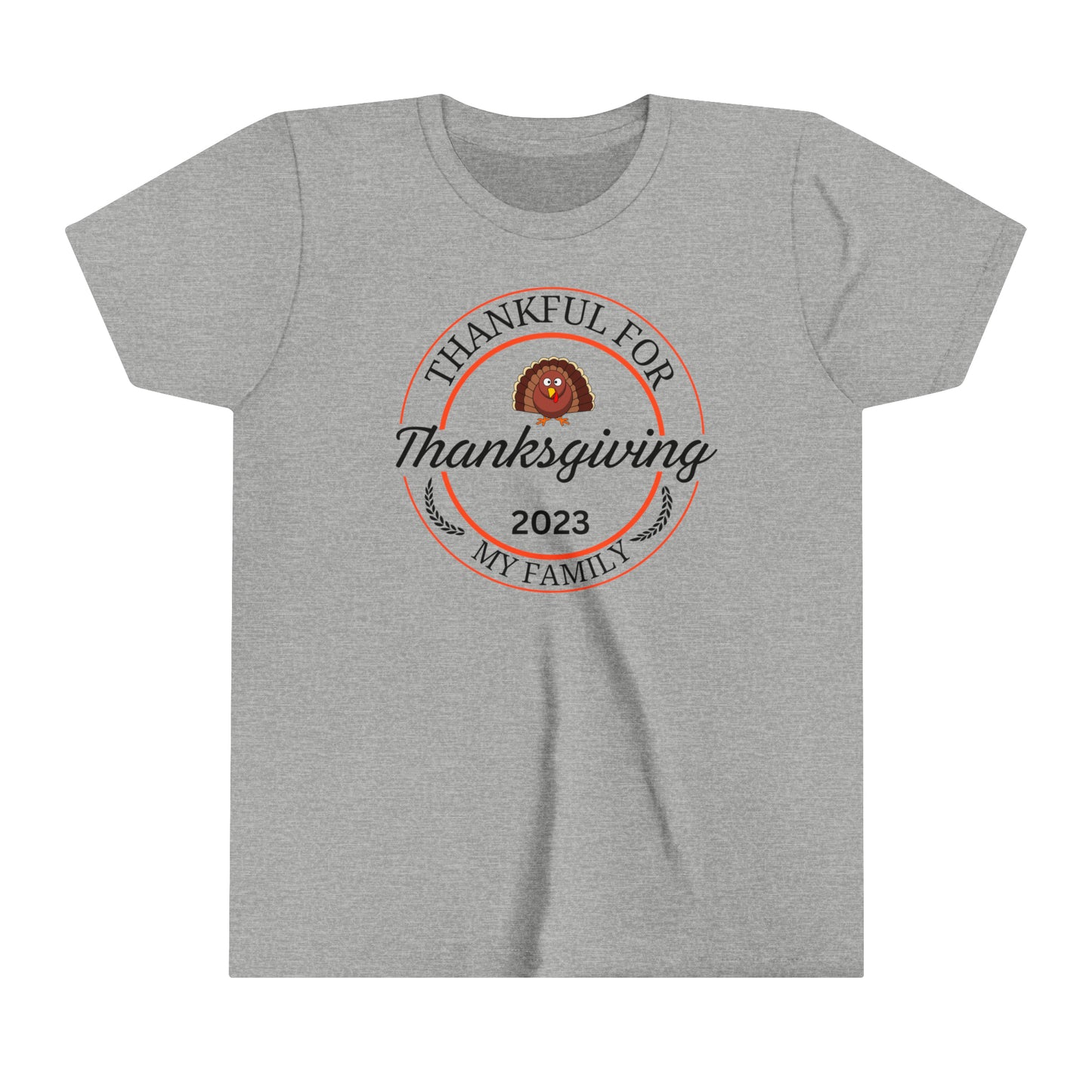 Youth - Thankful Group Thanksgiving 2023 Shirts, Family T-shirt, Friend shirts, Youth Shirts, Thanksgiving Shirt for Kids