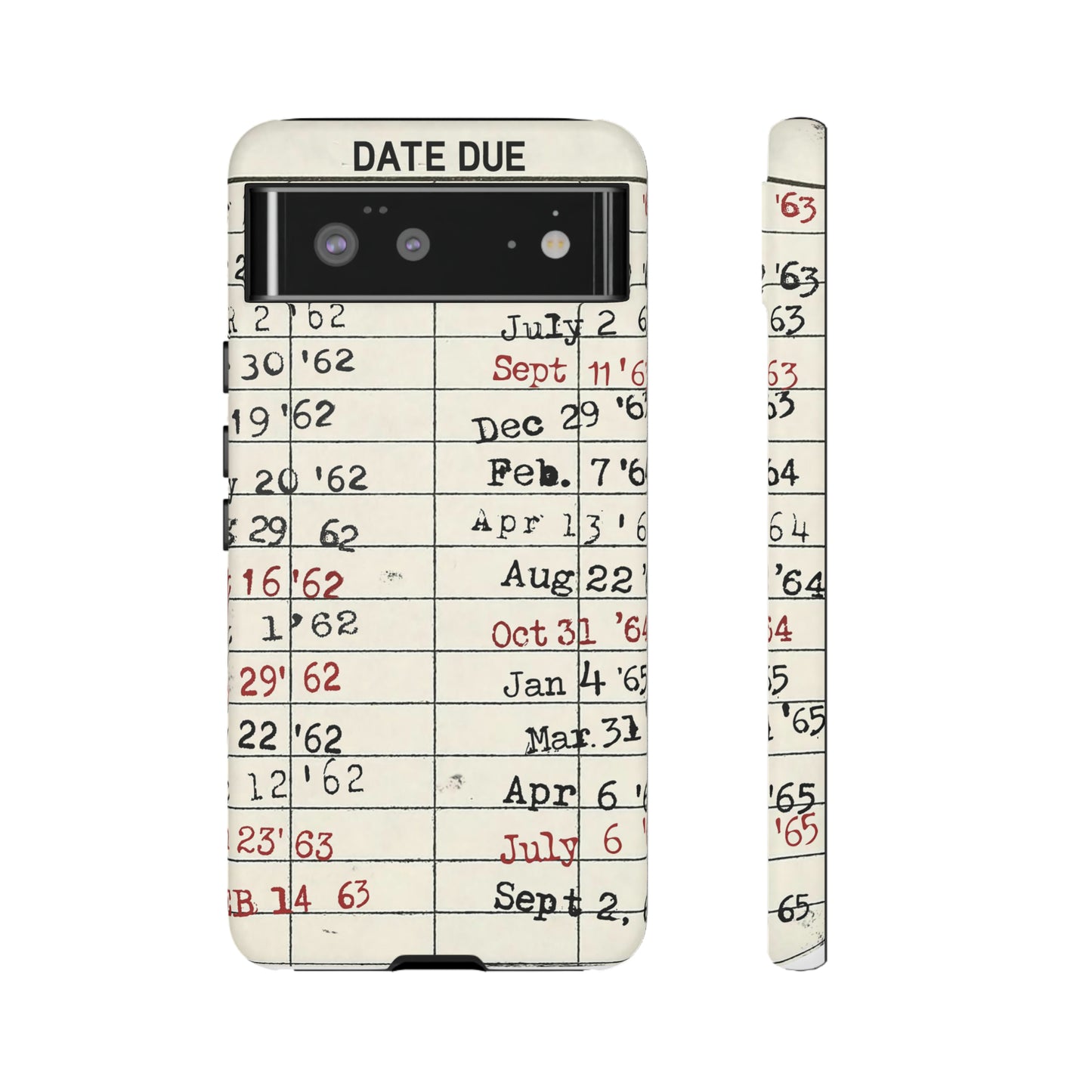 Vintage Library Due Date Card Tough Cases for Mobile Phones