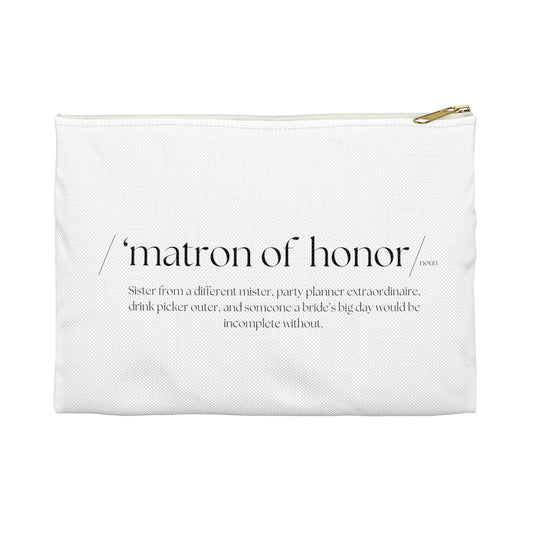 Matron of Honor Makeup Bag, 2 sizes