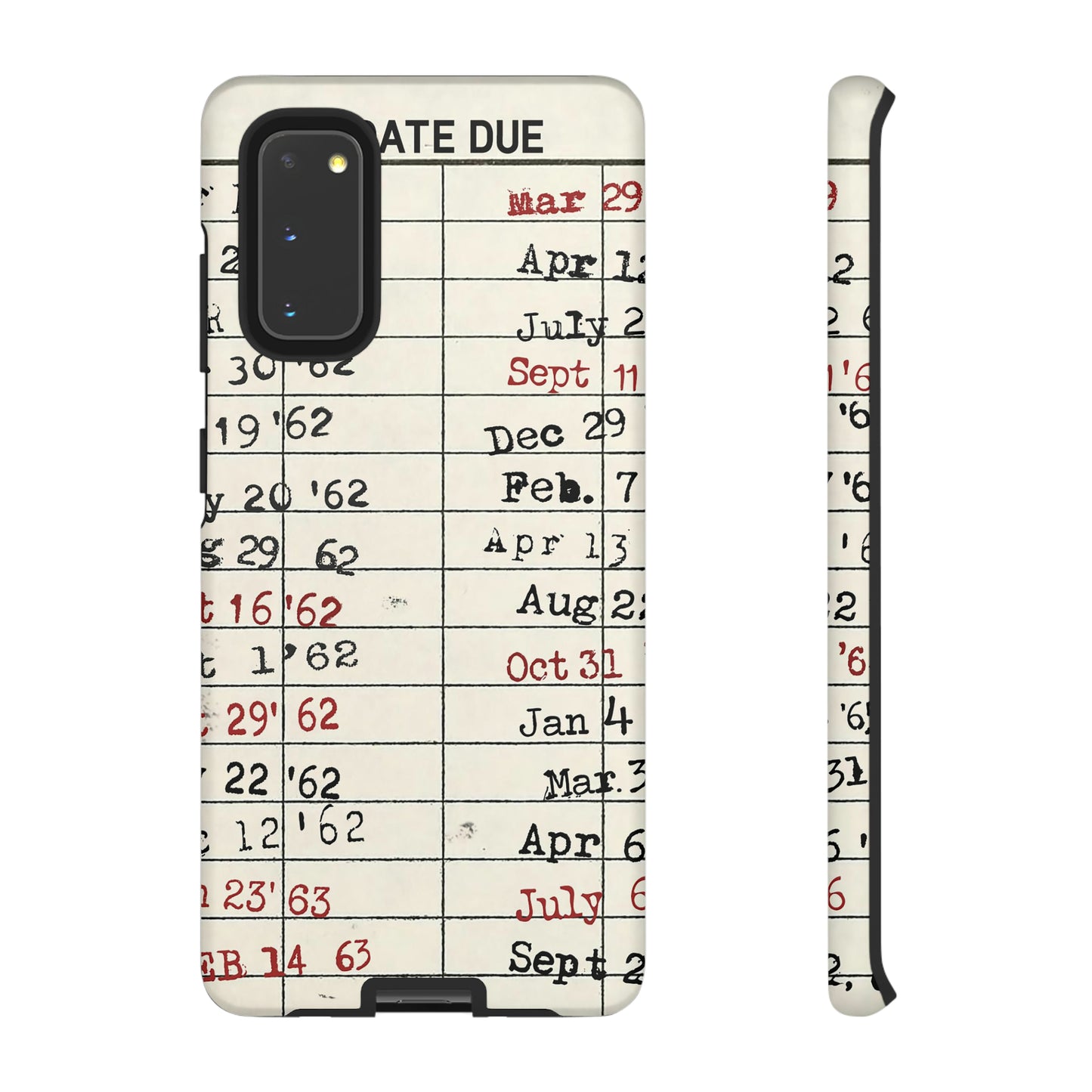 Vintage Library Due Date Card Tough Cases for Mobile Phones