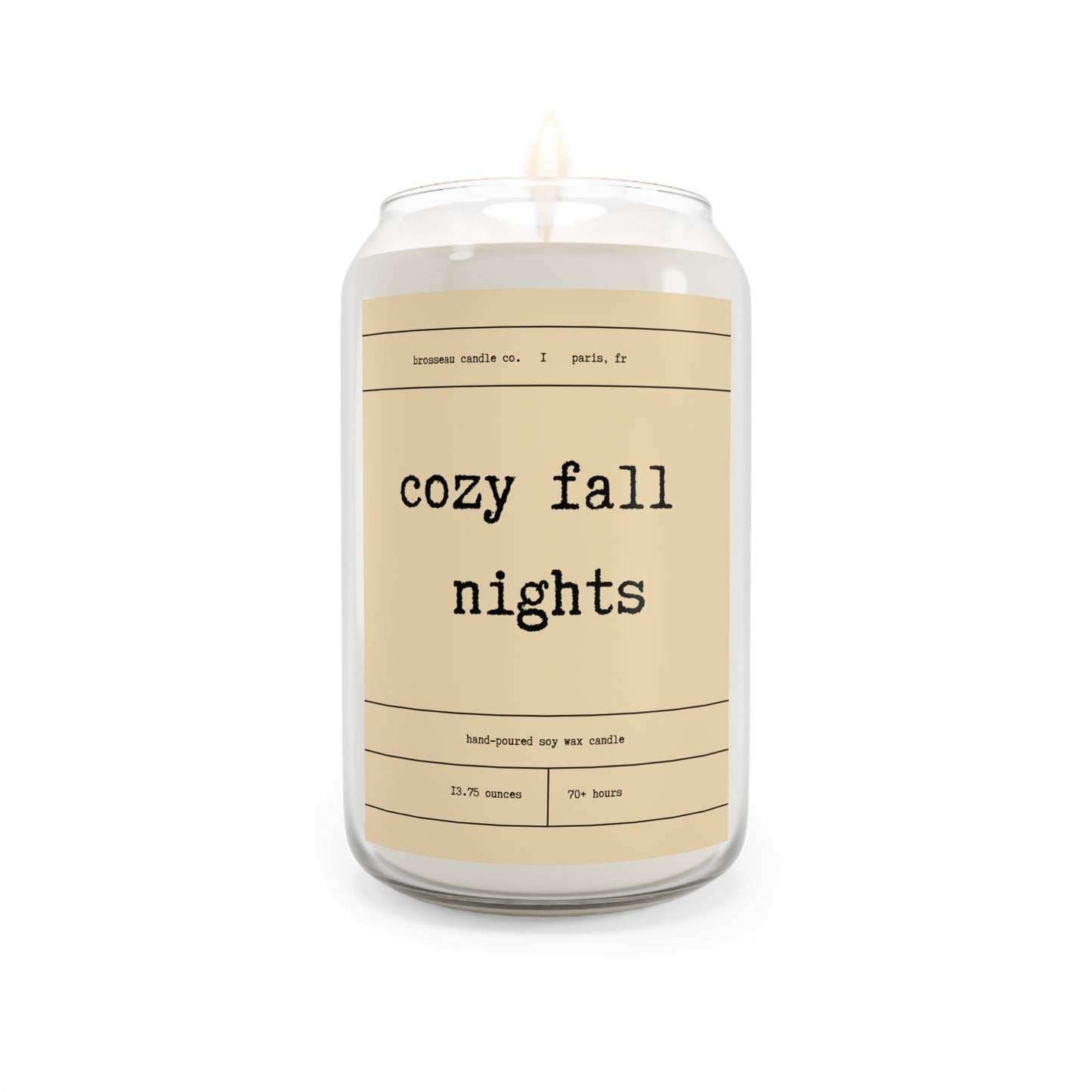 Cozy Fall Nights, Scented Candle, Fall Candle, Autumn Candke, Soy Wax, 13.75oz