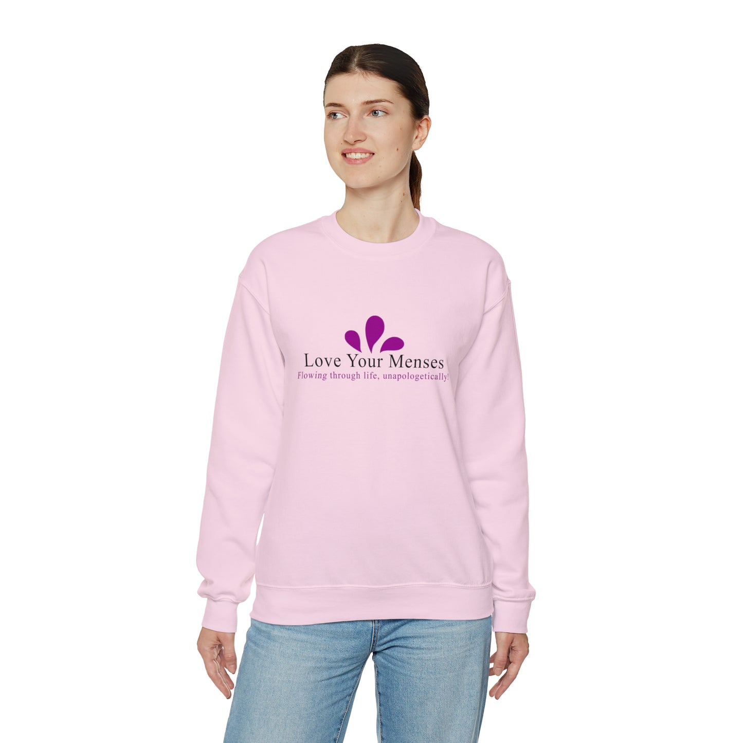 LYM Unisex Heavy Blend™ Crewneck Sweatshirt (Purple Logo)
