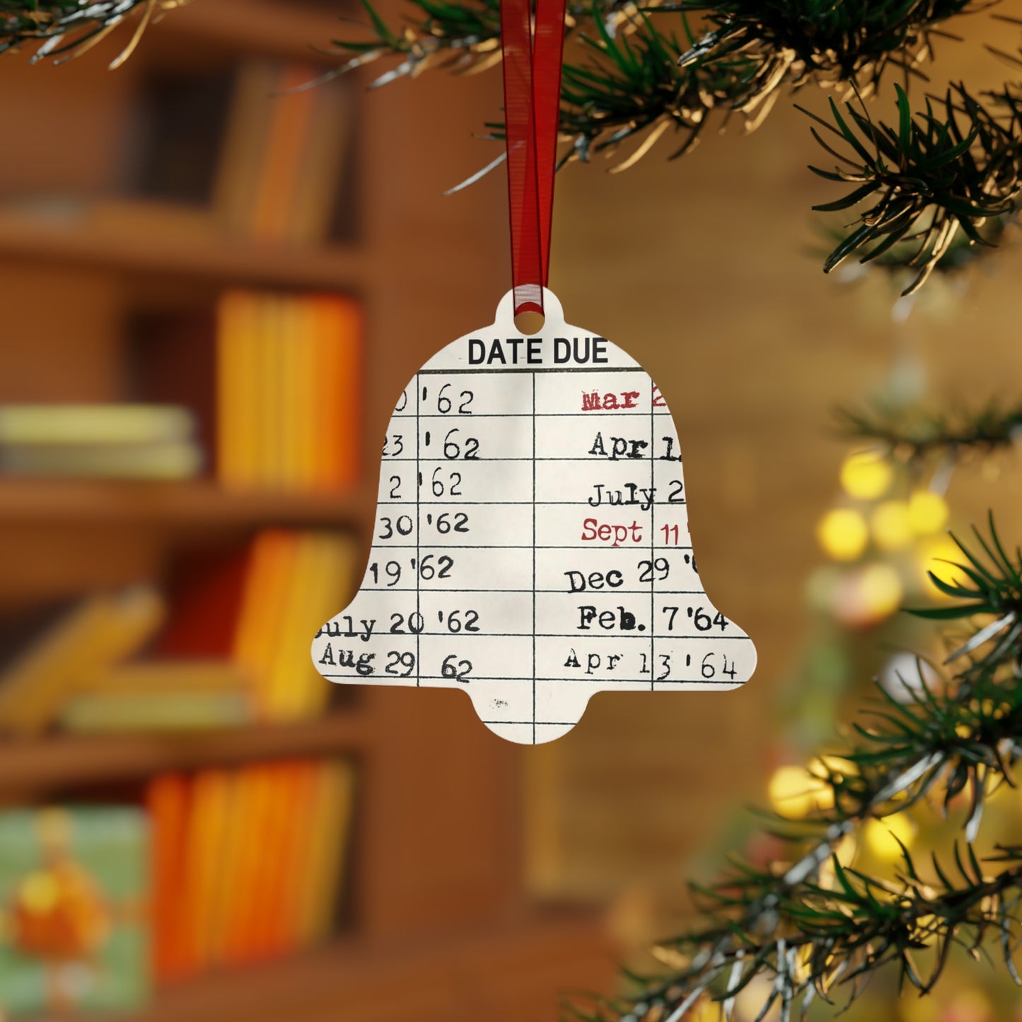 Book Lover Christmas Ornament