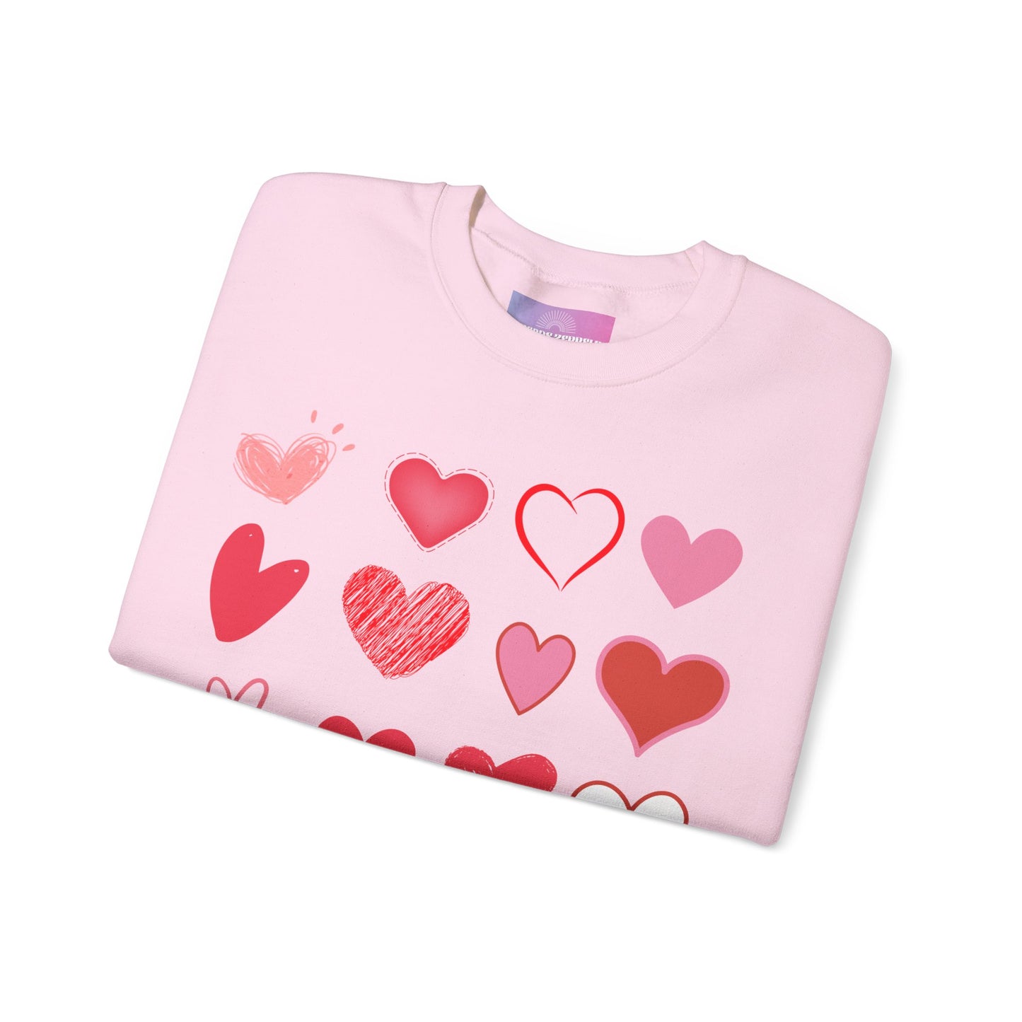 Retro Hearts Sweatshirt, Retro Valentines Day Sweater, Retro Crewneck, Cute Valentines Day Shirt, Premium Unisex Crewneck