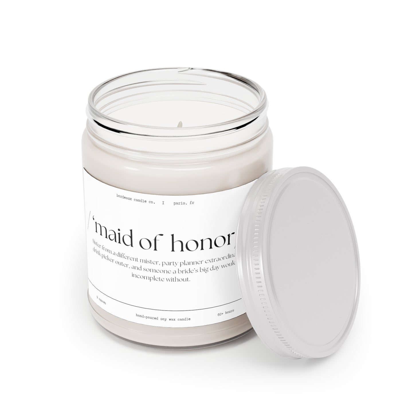 Maid of Honor Definition, Scented Candle, 9oz