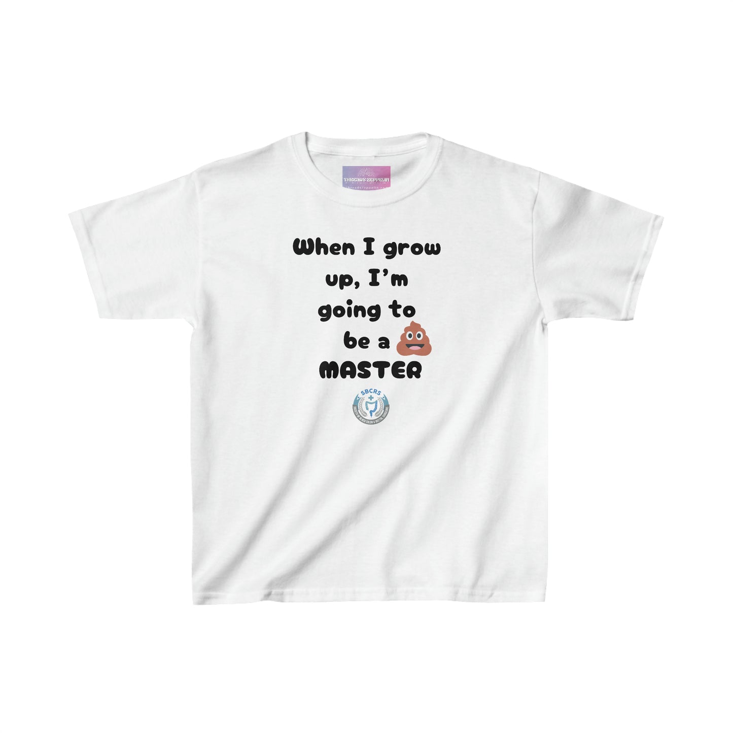 When I Grow Up, I'm Going to Be a POOPMASTER Kids Heavy Cotton Tee