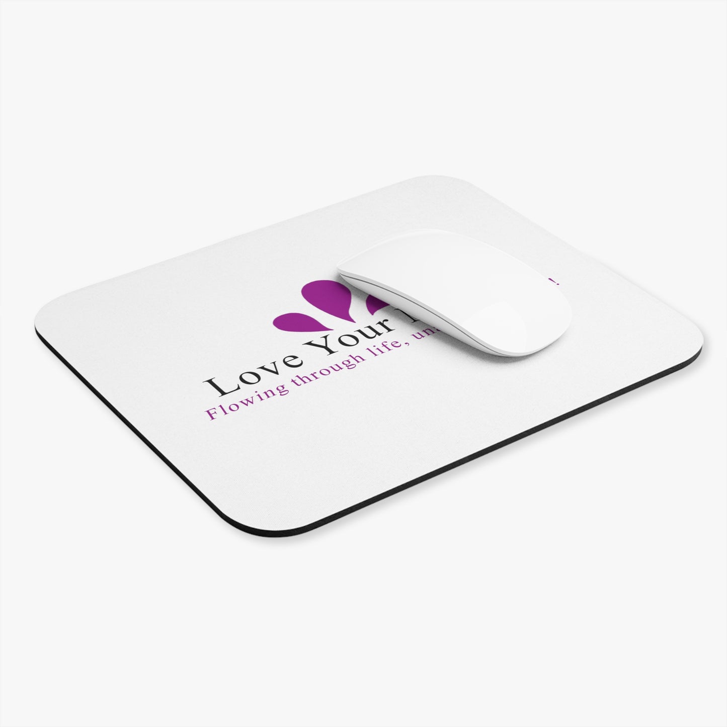 LYM logo Mouse Pad, Rectangle, White