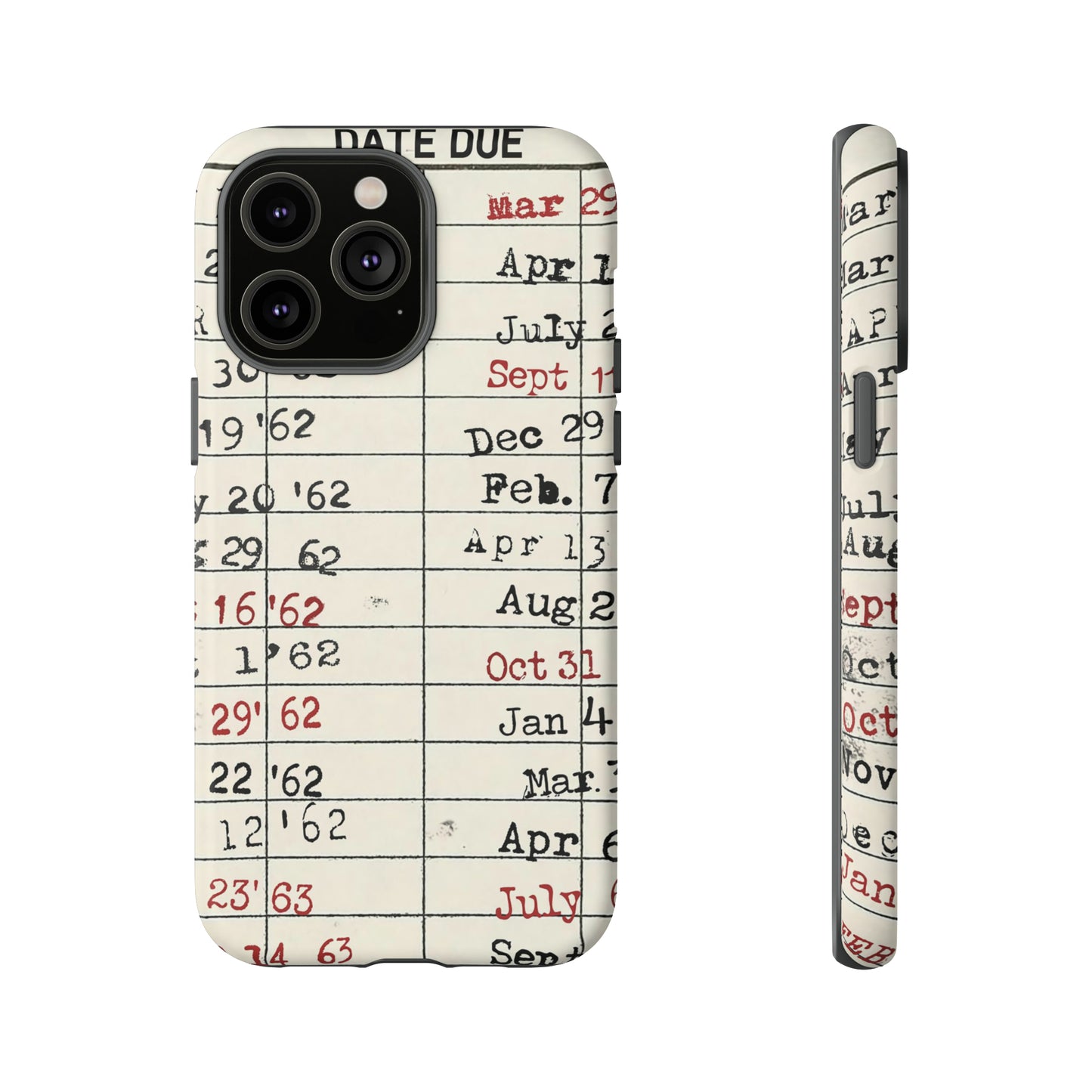 Vintage Library Due Date Card Tough Cases for Mobile Phones