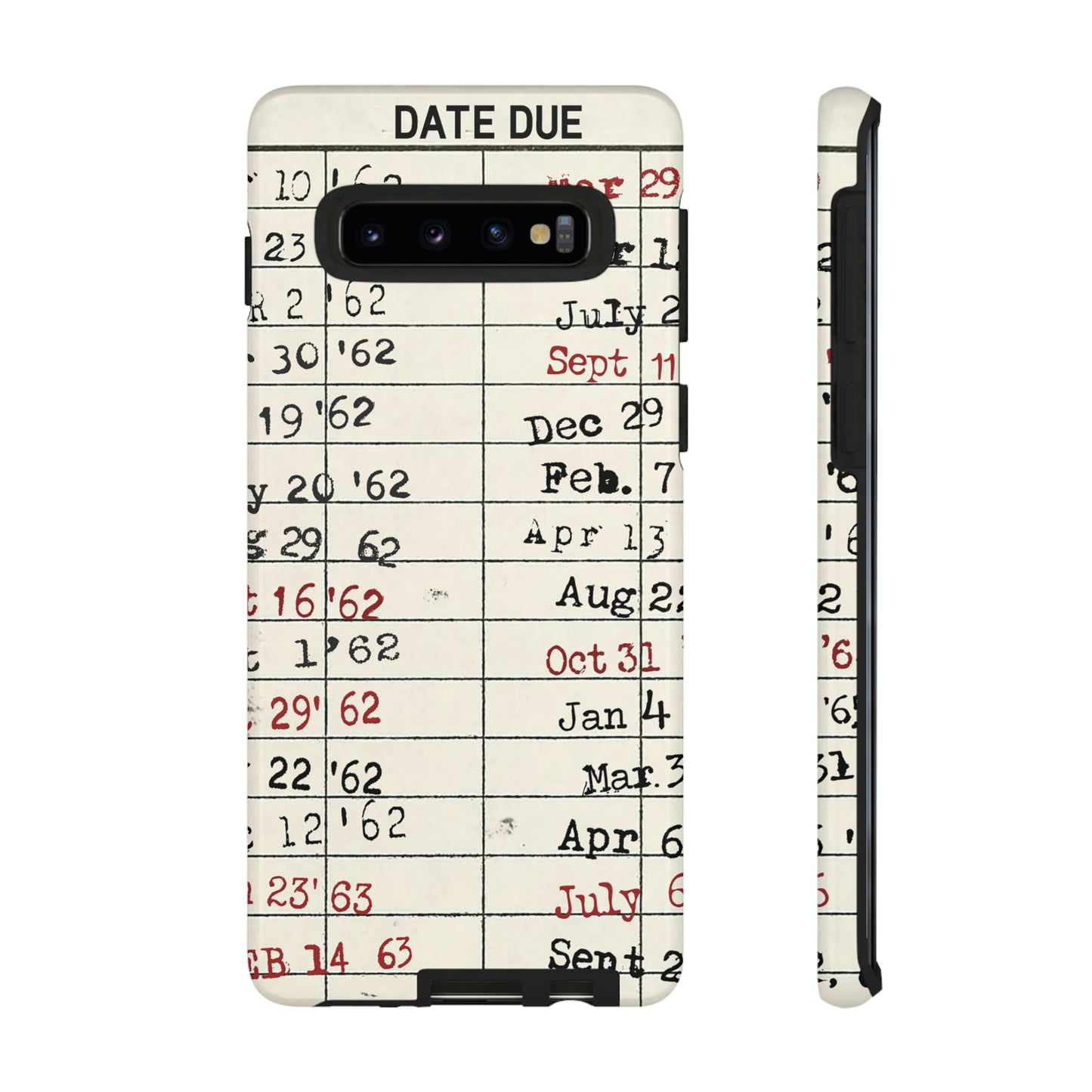 Vintage Library Due Date Card Tough Cases for Mobile Phones