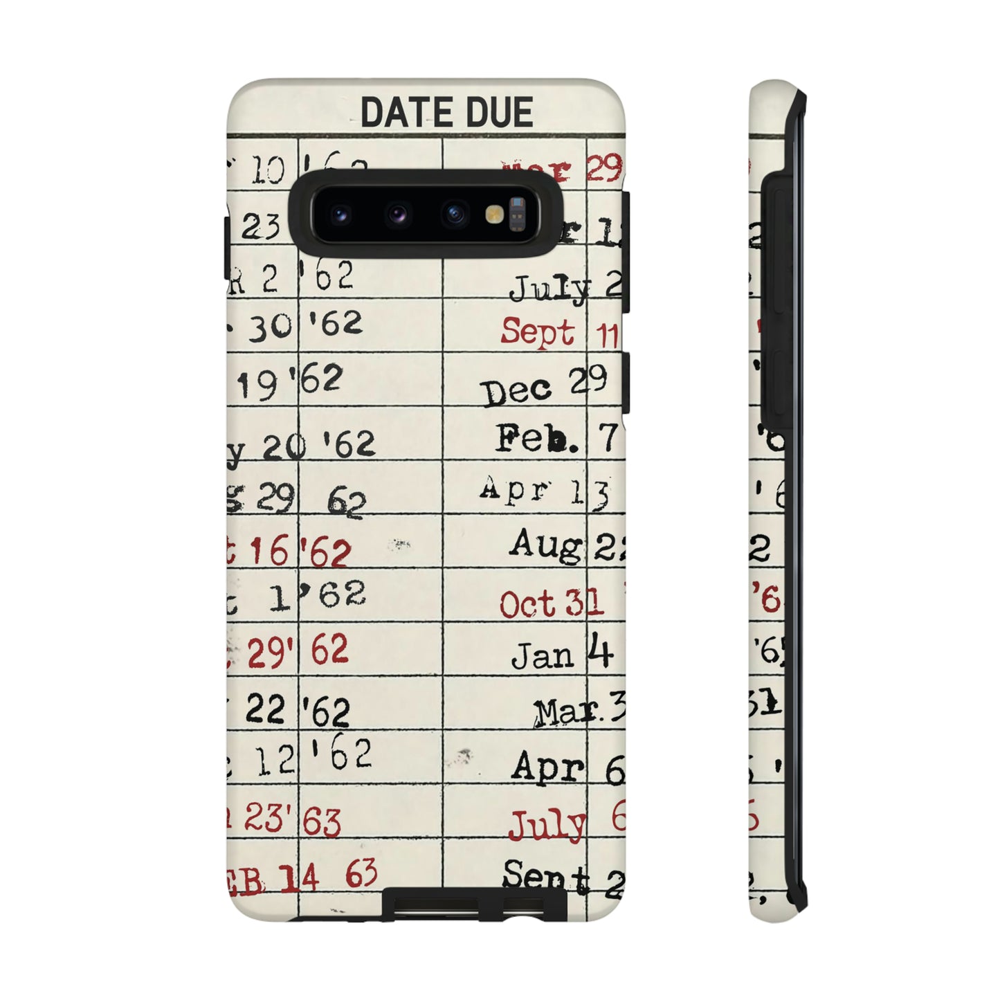 Vintage Library Due Date Card Tough Cases for Mobile Phones