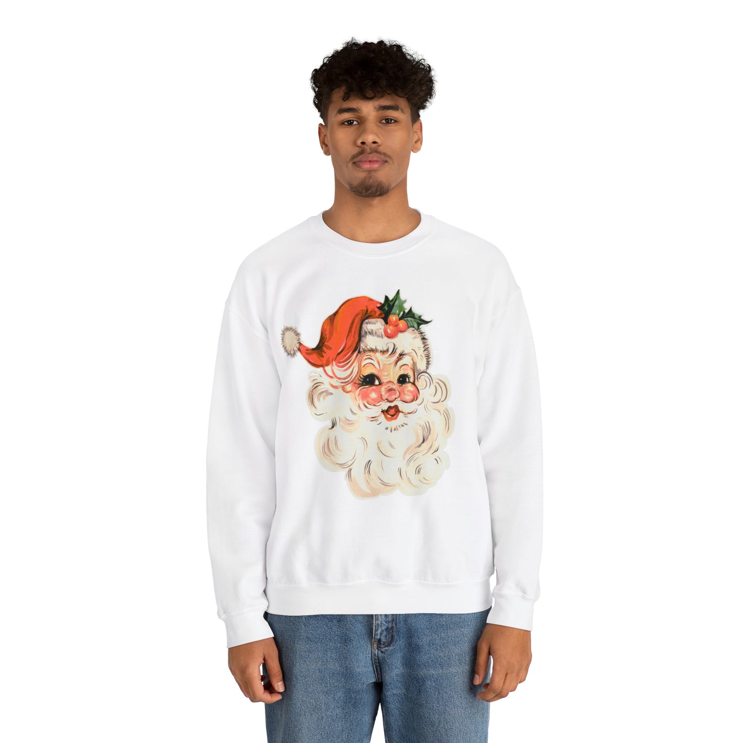 Vintage Santa Sweatshirt, retro Santa, Unisex Heavy Blend™ Crewneck Sweatshirt