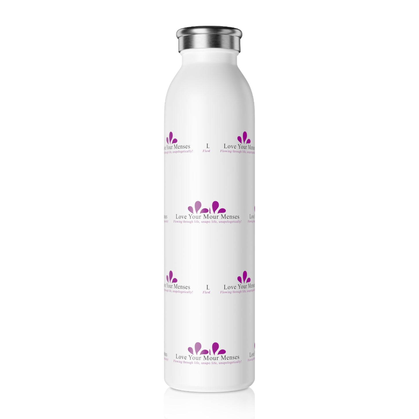 LYM Slim Water Bottle, 20oz, White