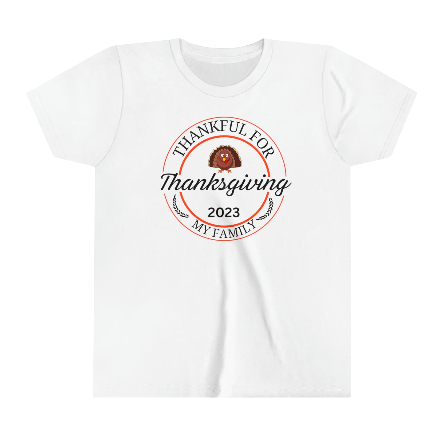 Youth - Thankful Group Thanksgiving 2023 Shirts, Family T-shirt, Friend shirts, Youth Shirts, Thanksgiving Shirt for Kids