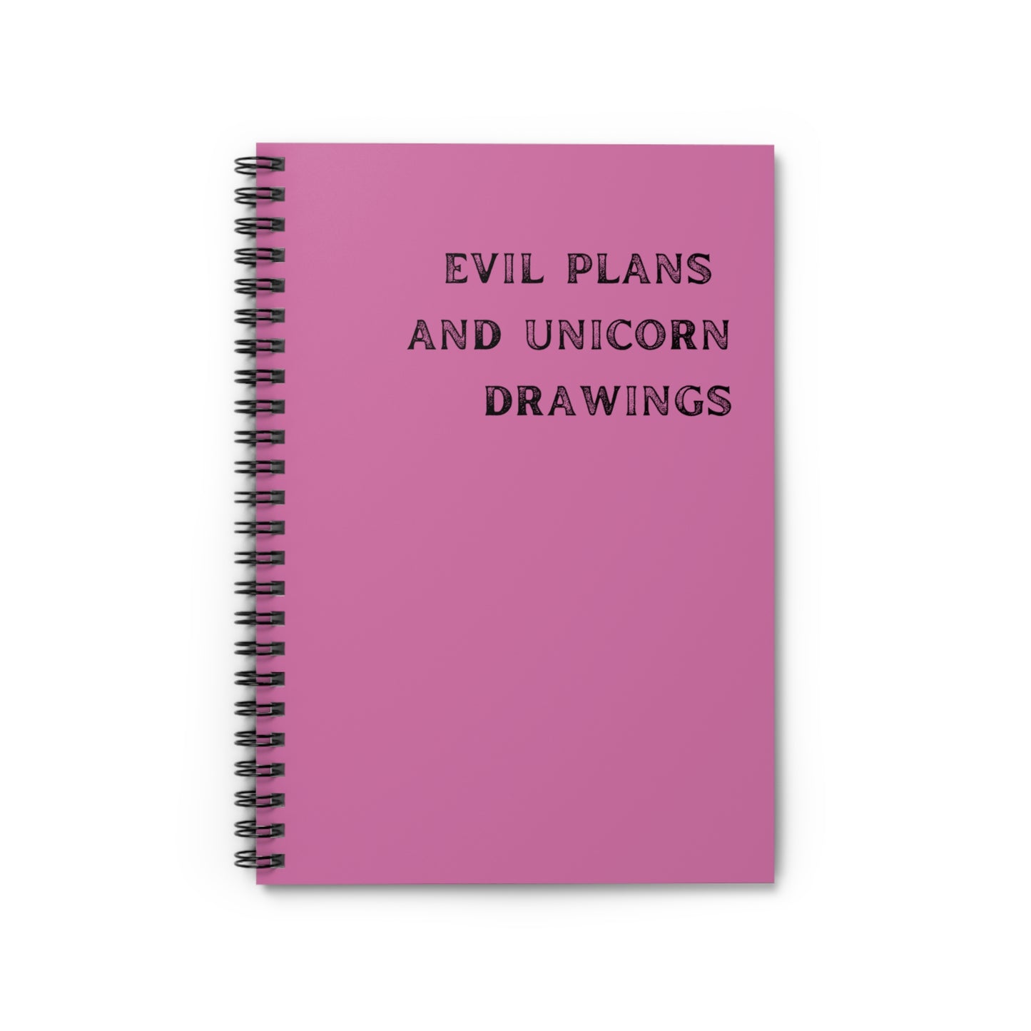 Funny Notebook, Evil Plans and Unicorn Drawings, notebook, spiral, retirement gift, boss gift, early retirement, birthday gift