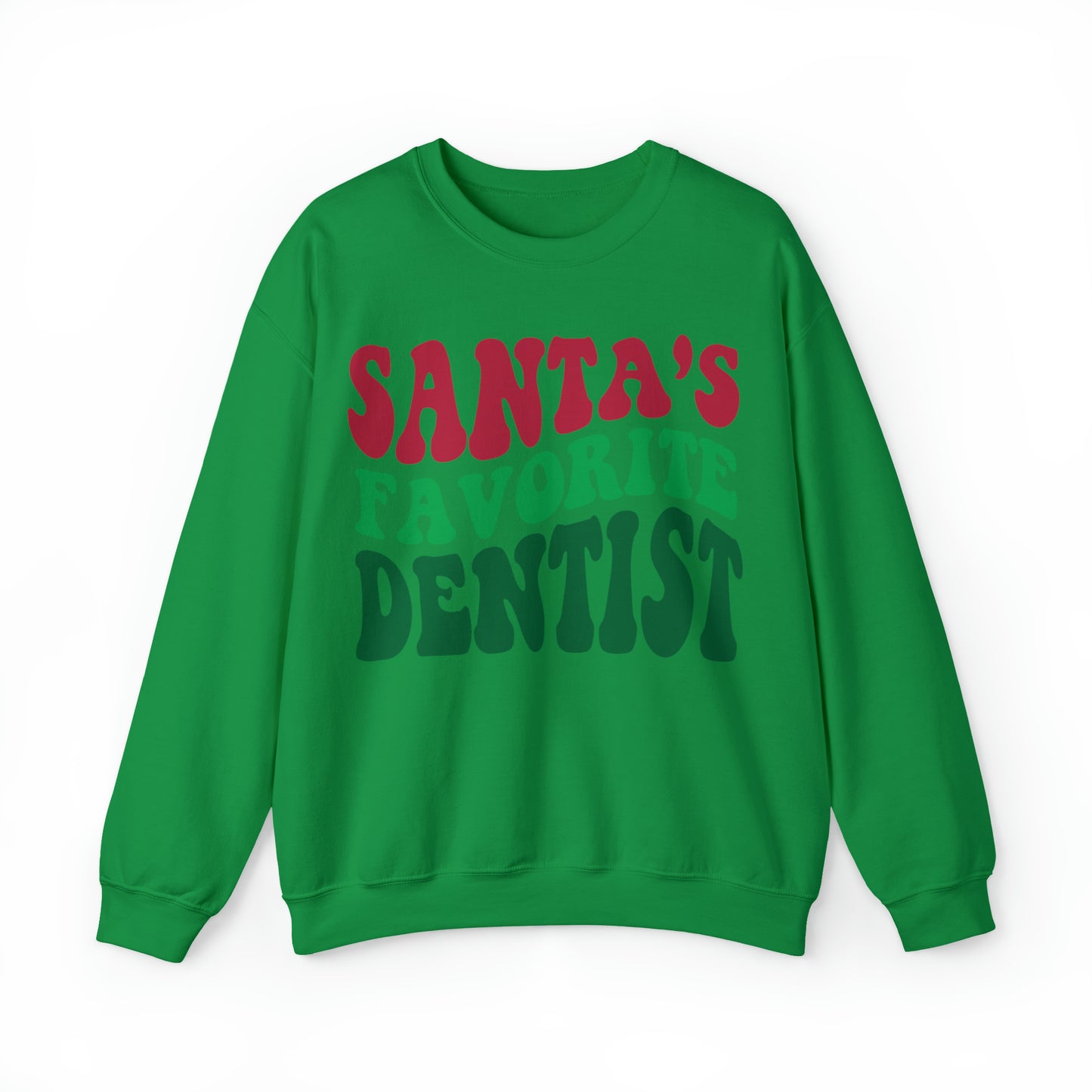 Santas Favorite Dentist Sweatshirt,  Sweatshirt, Unisex Heavy Blend Sweater, Gift for dentist, Christmas gift, dental team gift