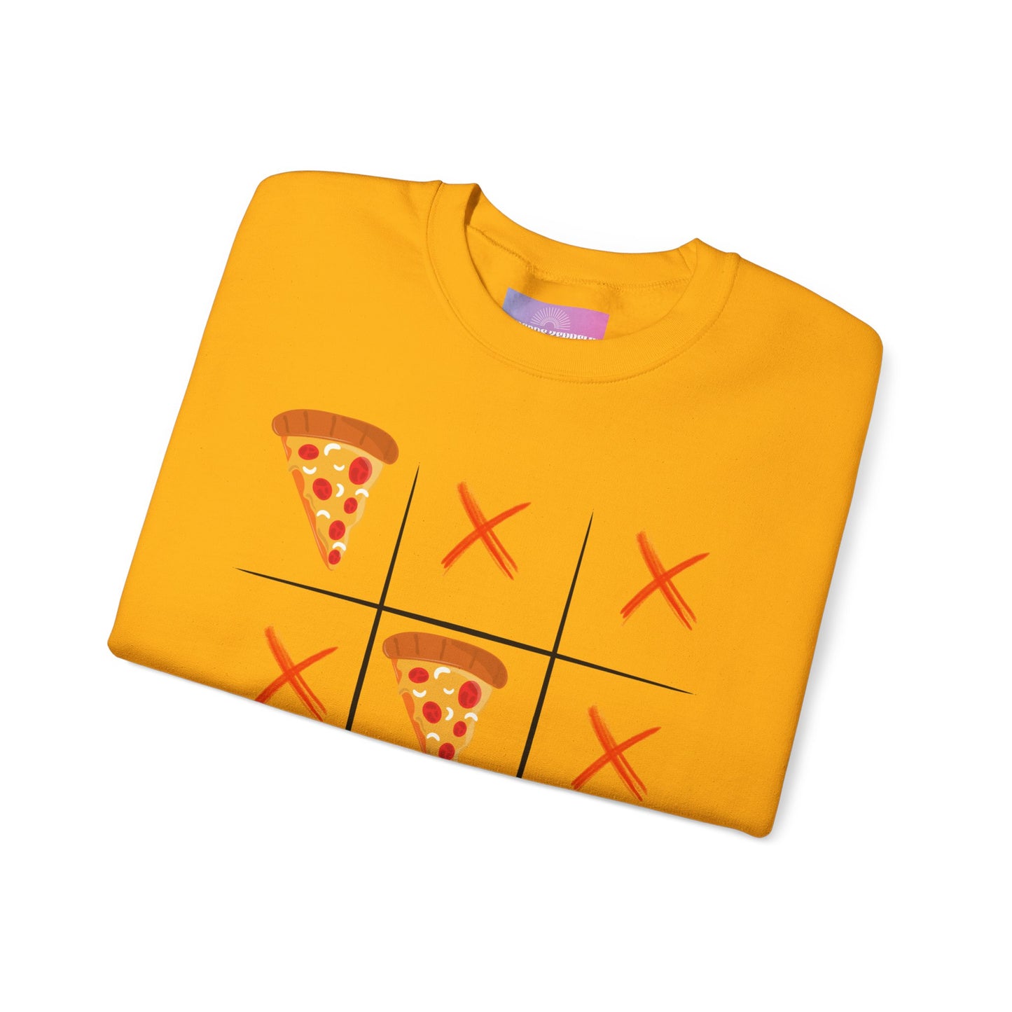Valentines Day Pizza Slice Sweatshirt, Tic-Tac-Toe Valentines Day Crewneck Sweater, Funny Valentines Day, Gift for her, pizza lovers gift