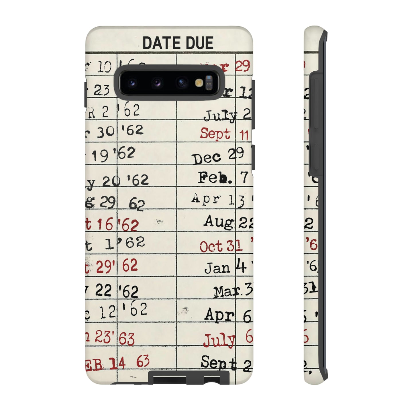 Vintage Library Due Date Card Tough Cases for Mobile Phones