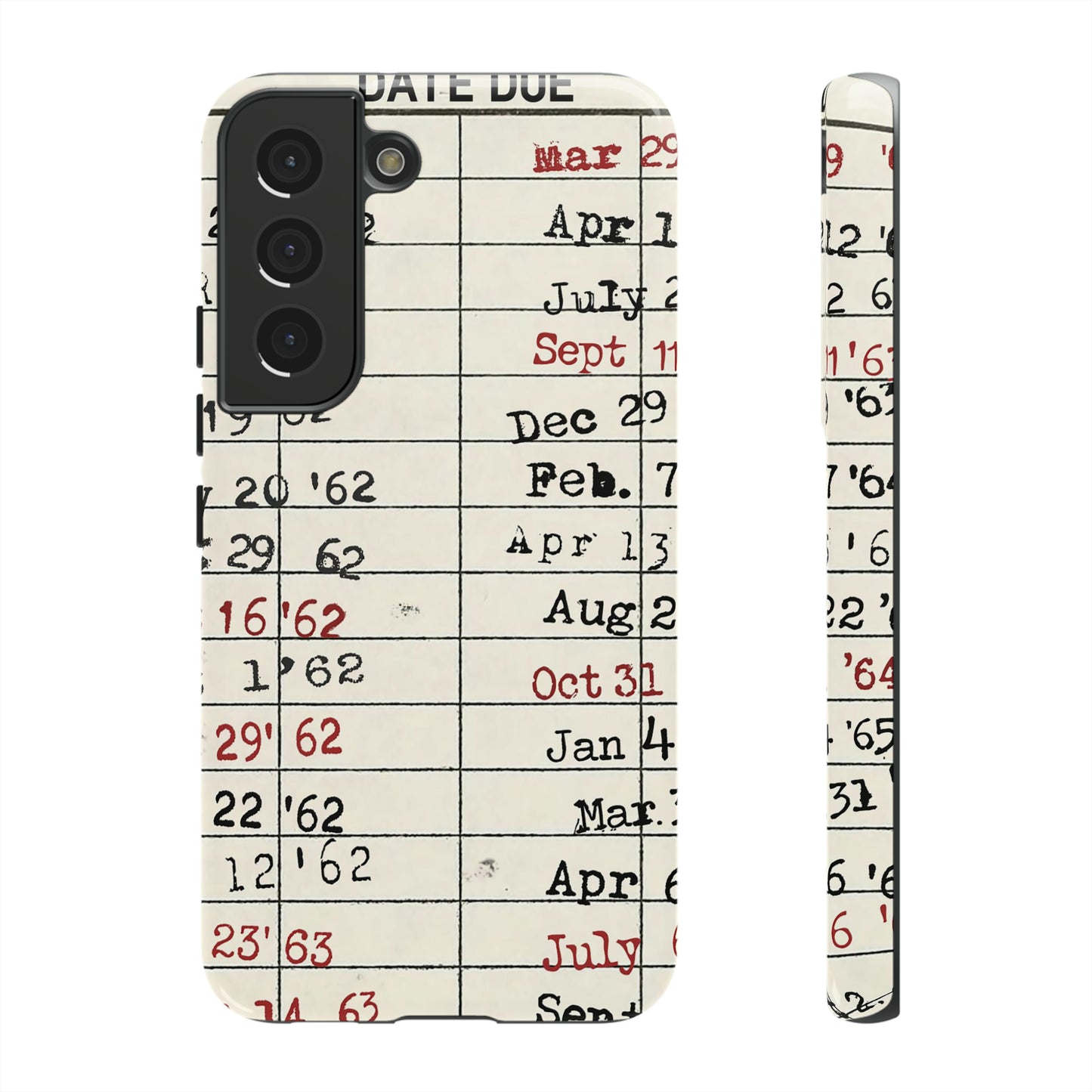 Vintage Library Due Date Card Tough Cases for Mobile Phones