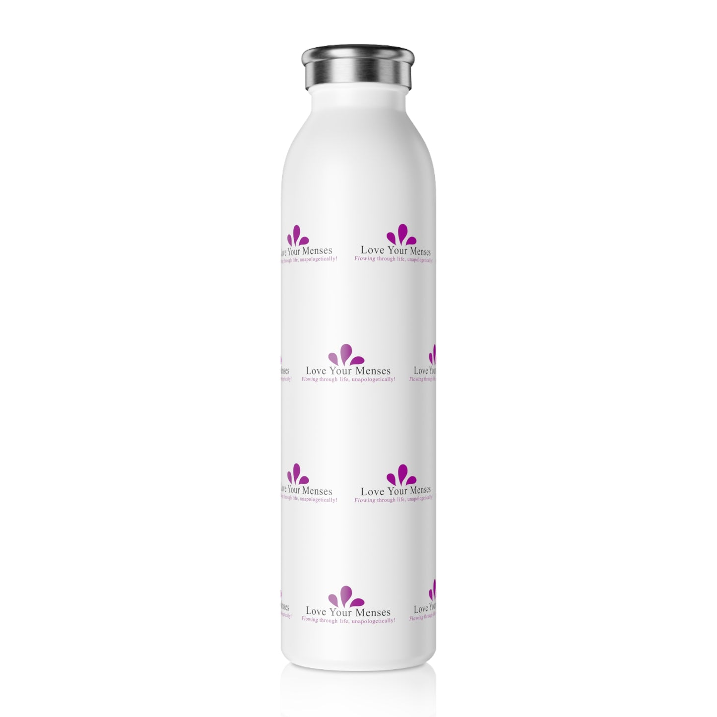 LYM Slim Water Bottle, 20oz, White