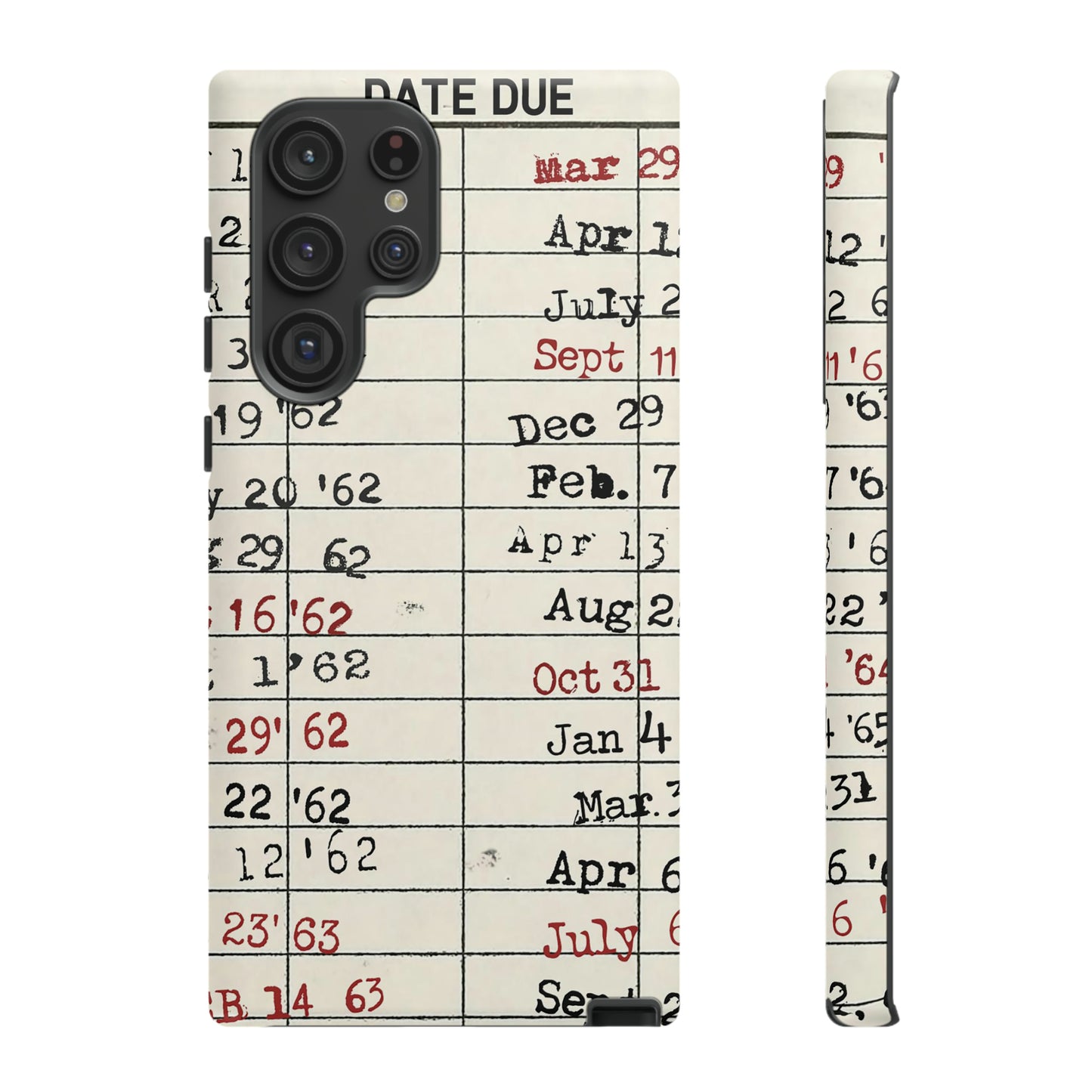 Vintage Library Due Date Card Tough Cases for Mobile Phones