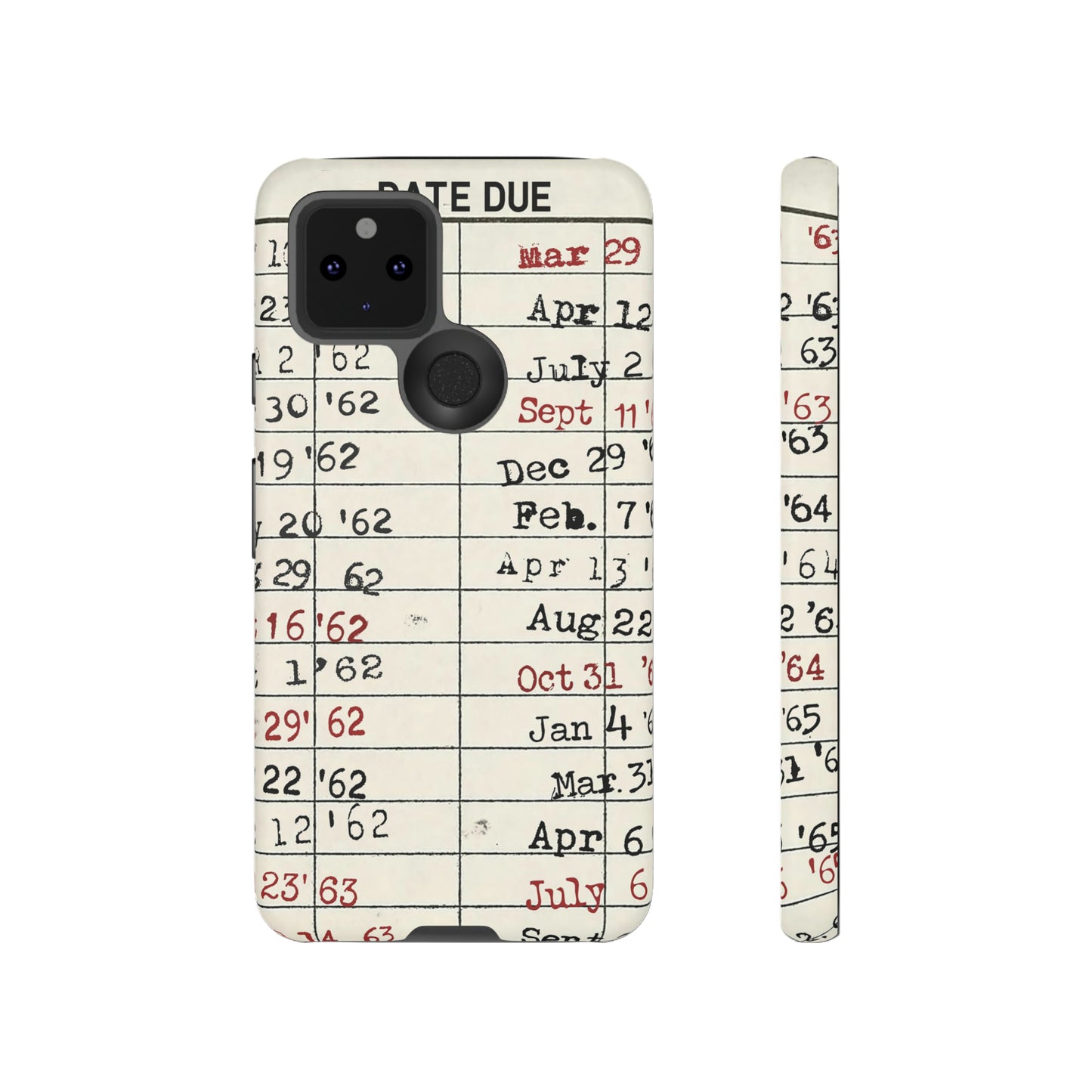 Vintage Library Due Date Card Tough Cases for Mobile Phones