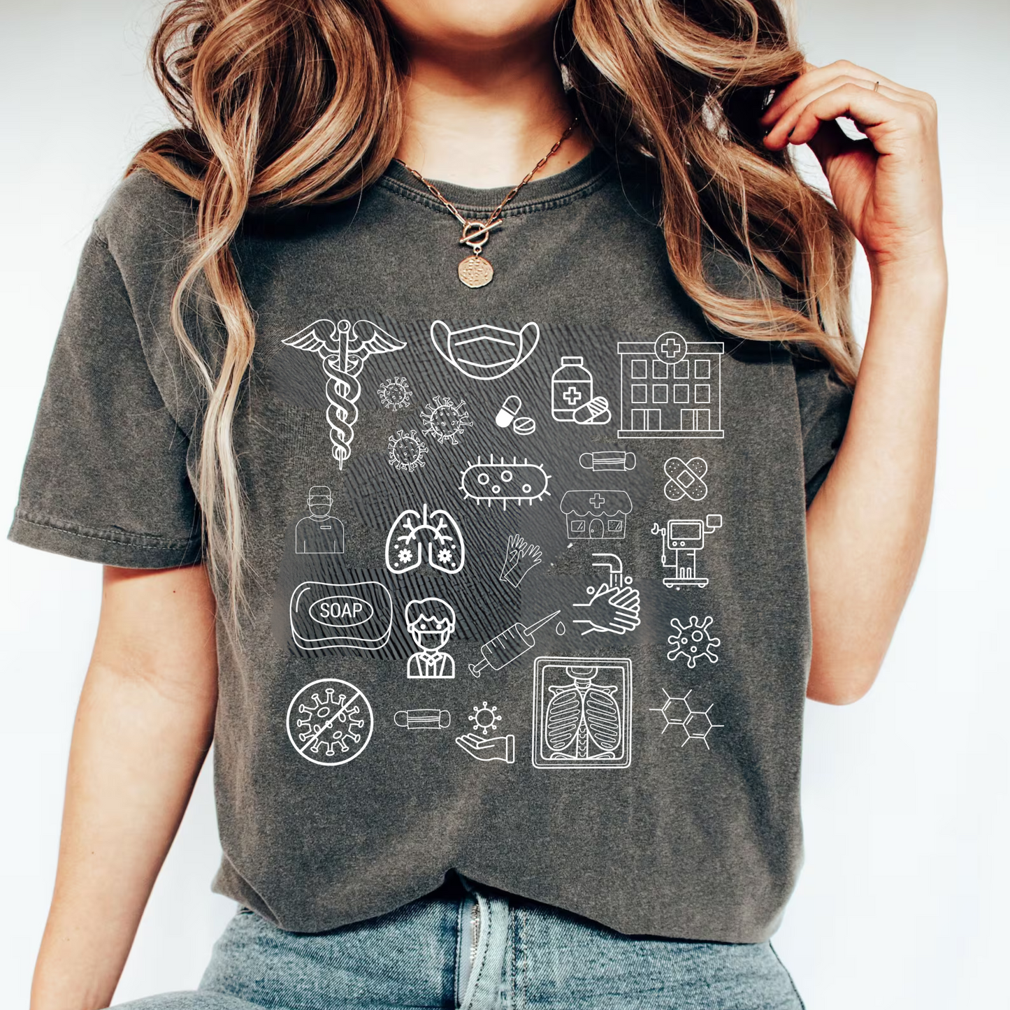 Infectious Disease Doodle Drawing shirt, Gift for ID Doctor, Microbiology, Epidemiology, Public Health, ID Specialist, Pepper Shirt