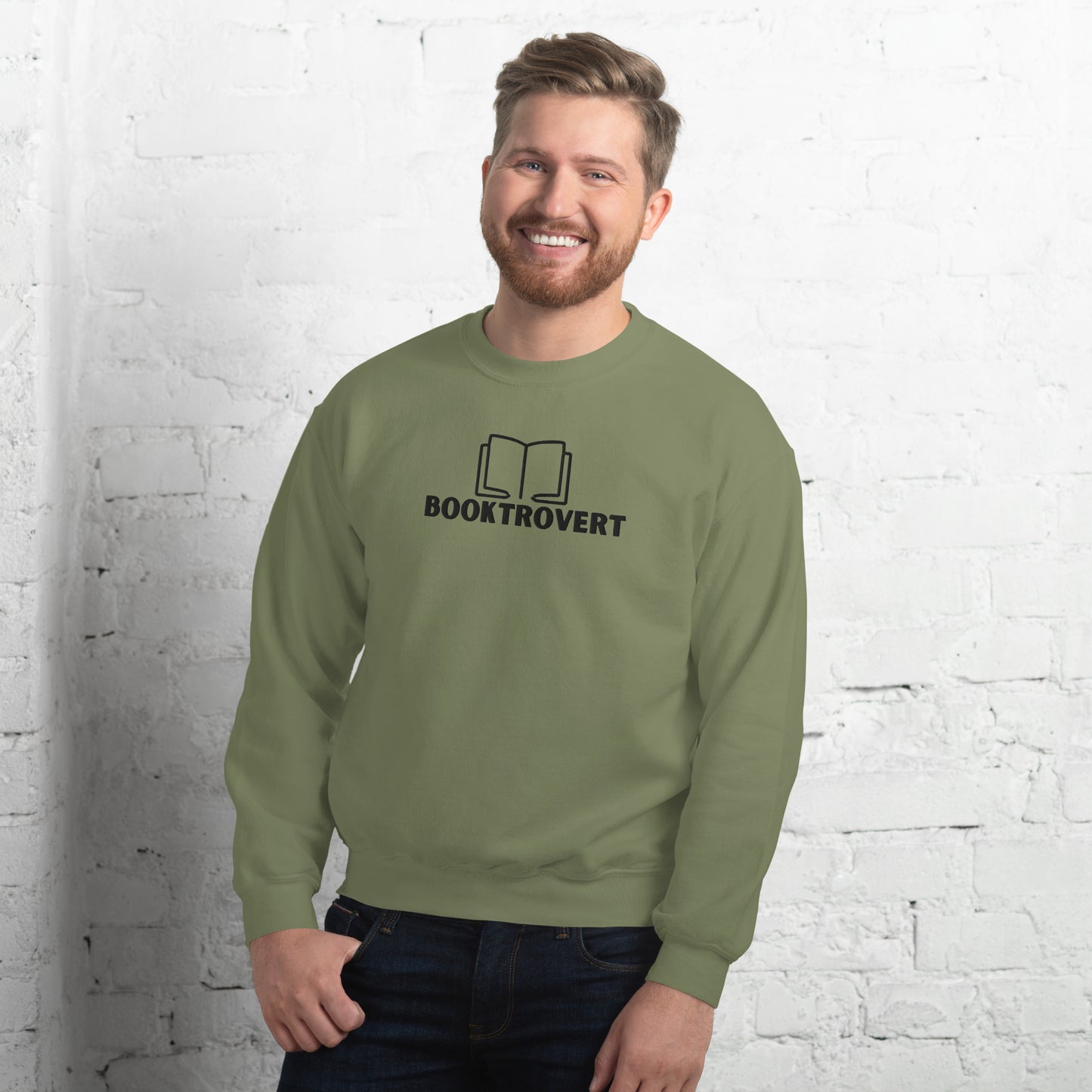 Booktrovert Embroidered Unisex Sweatshirt