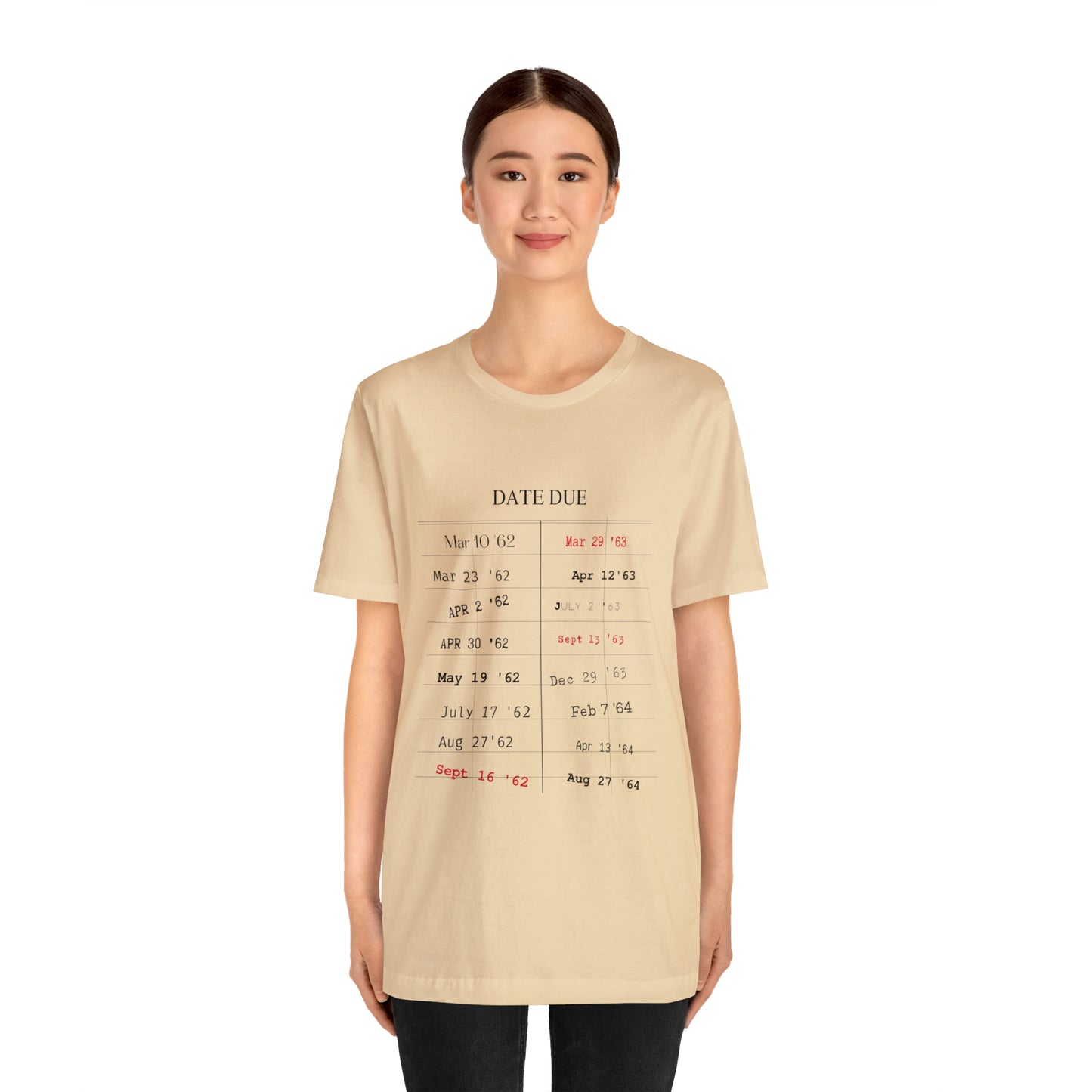 Date Due Library Checkout Overdue Teacher Read Reading Love Little Retro Vintage Nostalgia Short-Sleeve Unisex T-Shirt