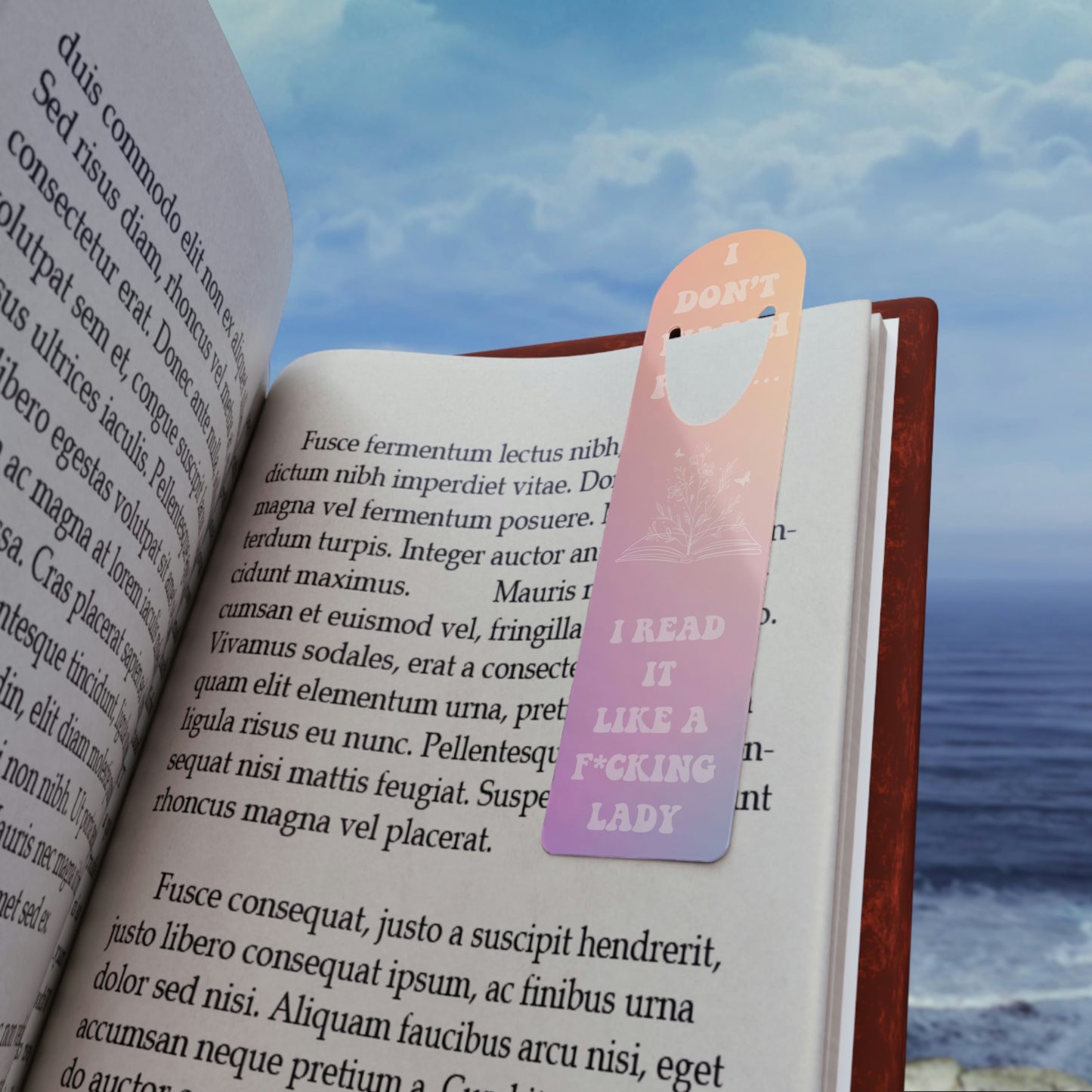 Ombré bookmark - I dont watch porn I read it in a book like a lady Bookmark