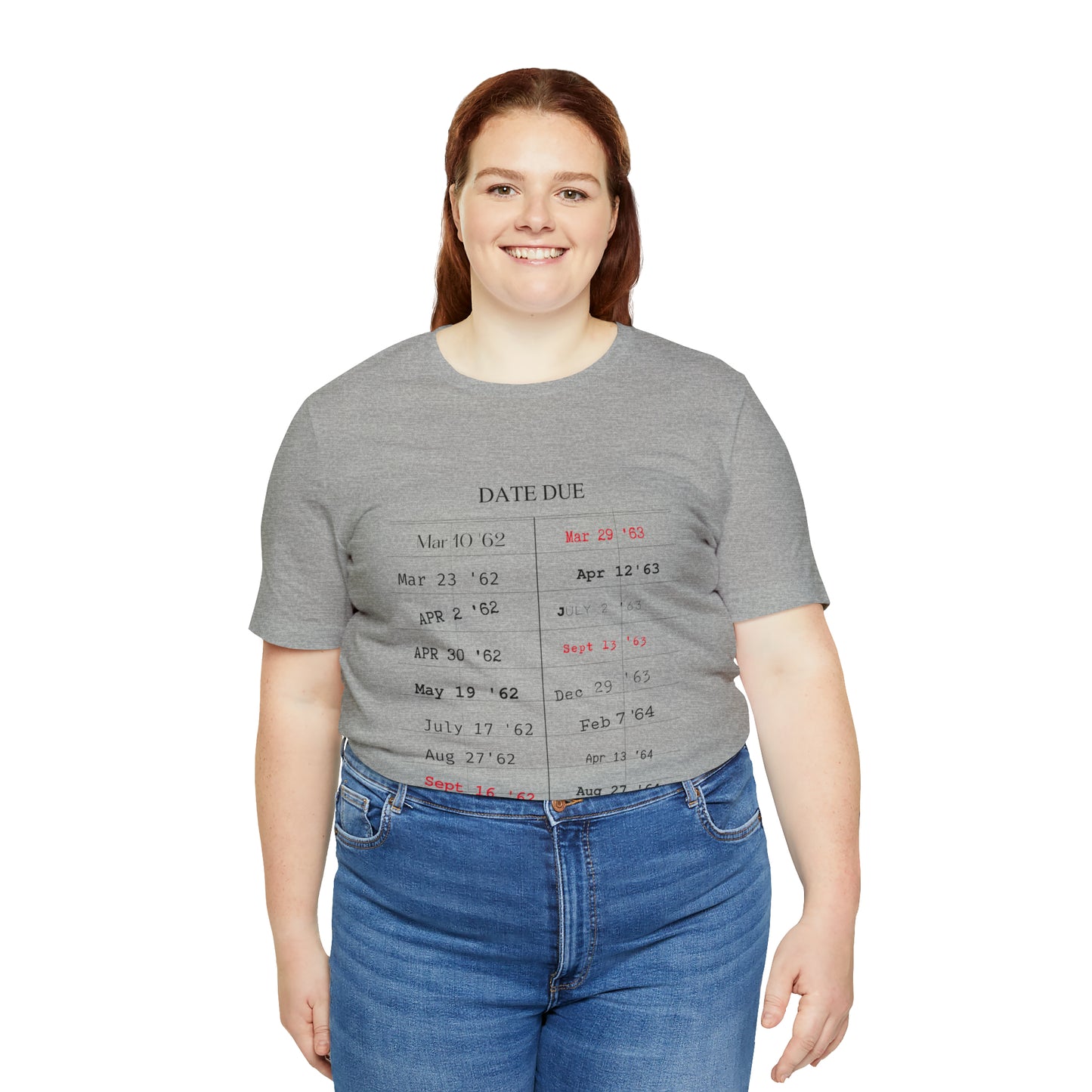 Date Due Library Checkout Overdue Teacher Read Reading Love Little Retro Vintage Nostalgia Short-Sleeve Unisex T-Shirt