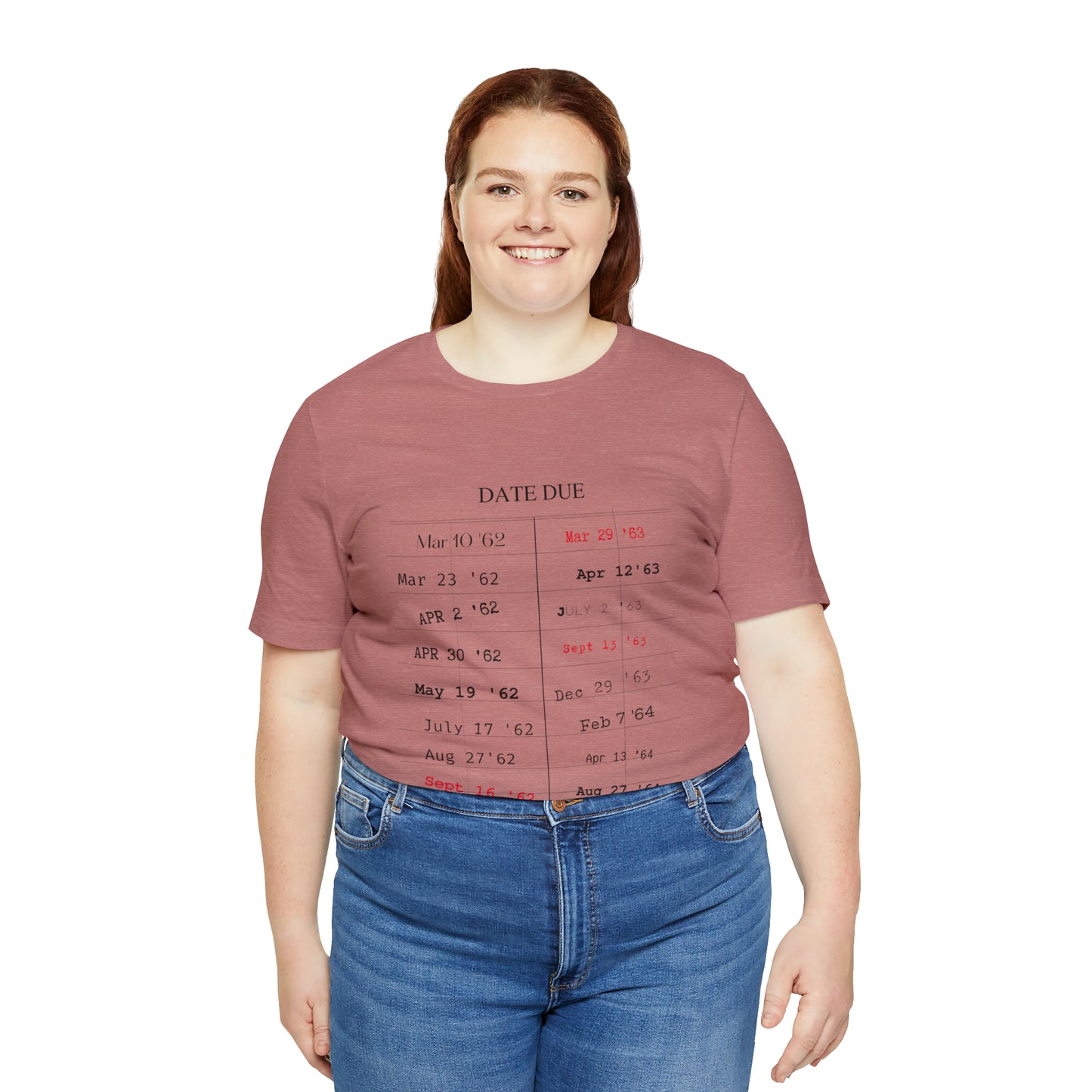 Date Due Library Checkout Overdue Teacher Read Reading Love Little Retro Vintage Nostalgia Short-Sleeve Unisex T-Shirt