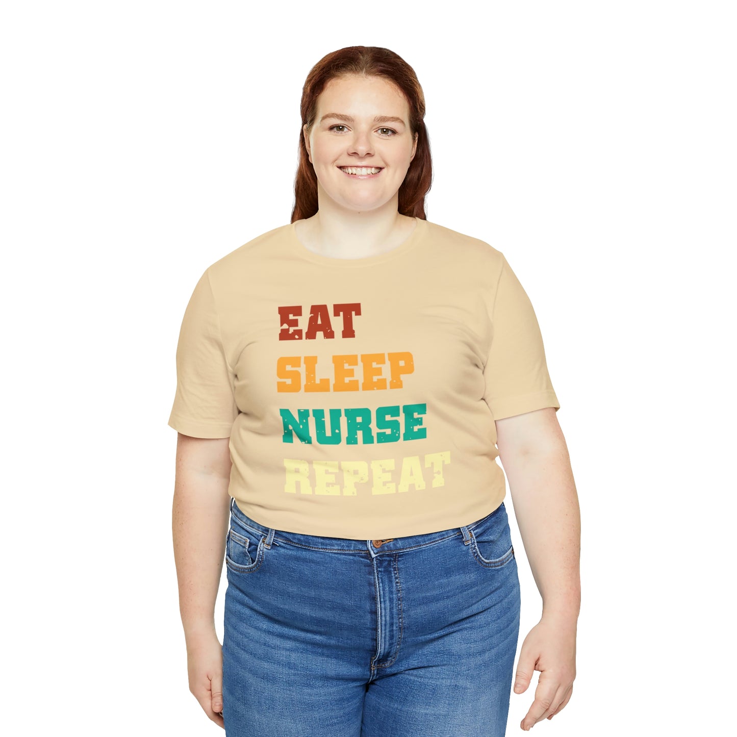 Eat Sleep Nurse Repeat, Unisex T-shirt, Mothers Day, Fathers Day, Nurse, Nursing, Healthcare Gift