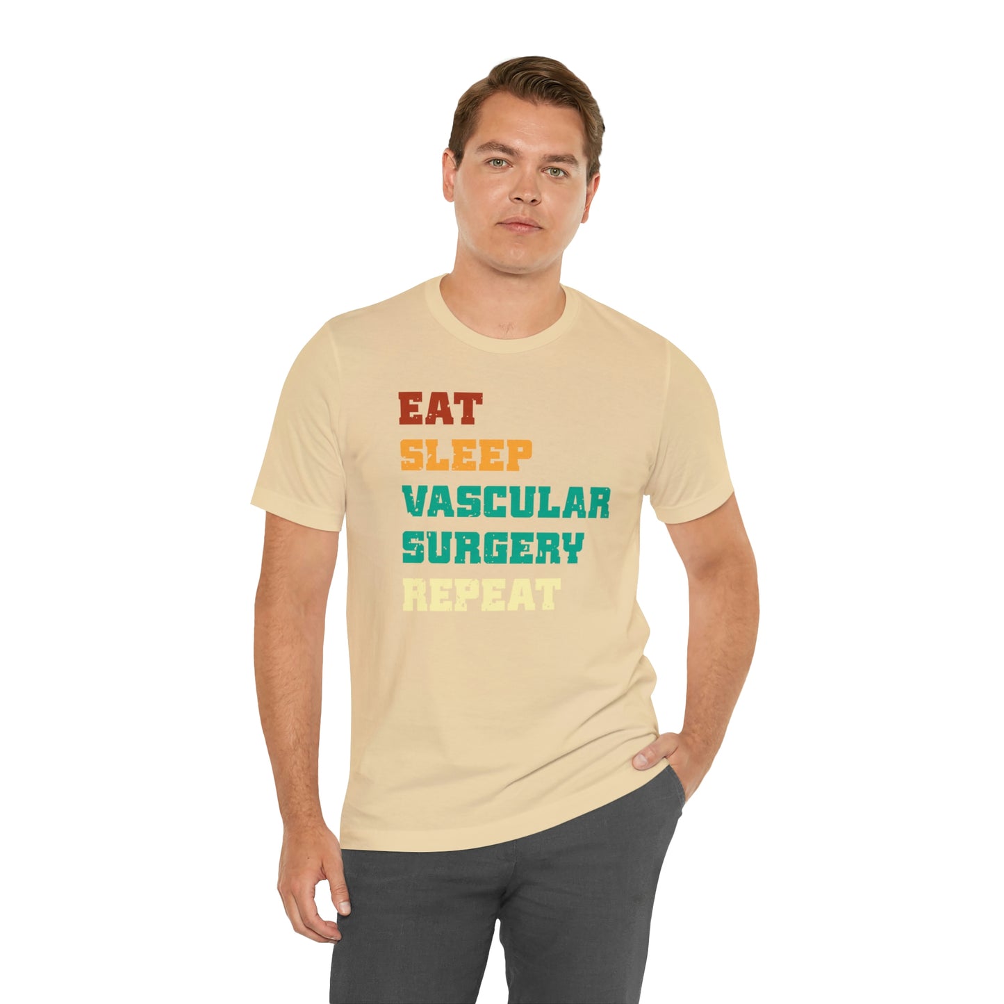 Eat Sleep Vascular Surgery Repeat, Unisex T-shirt, Mothers Day, Fathers Day, Doctor, Surgeon, Surgical Team Gift