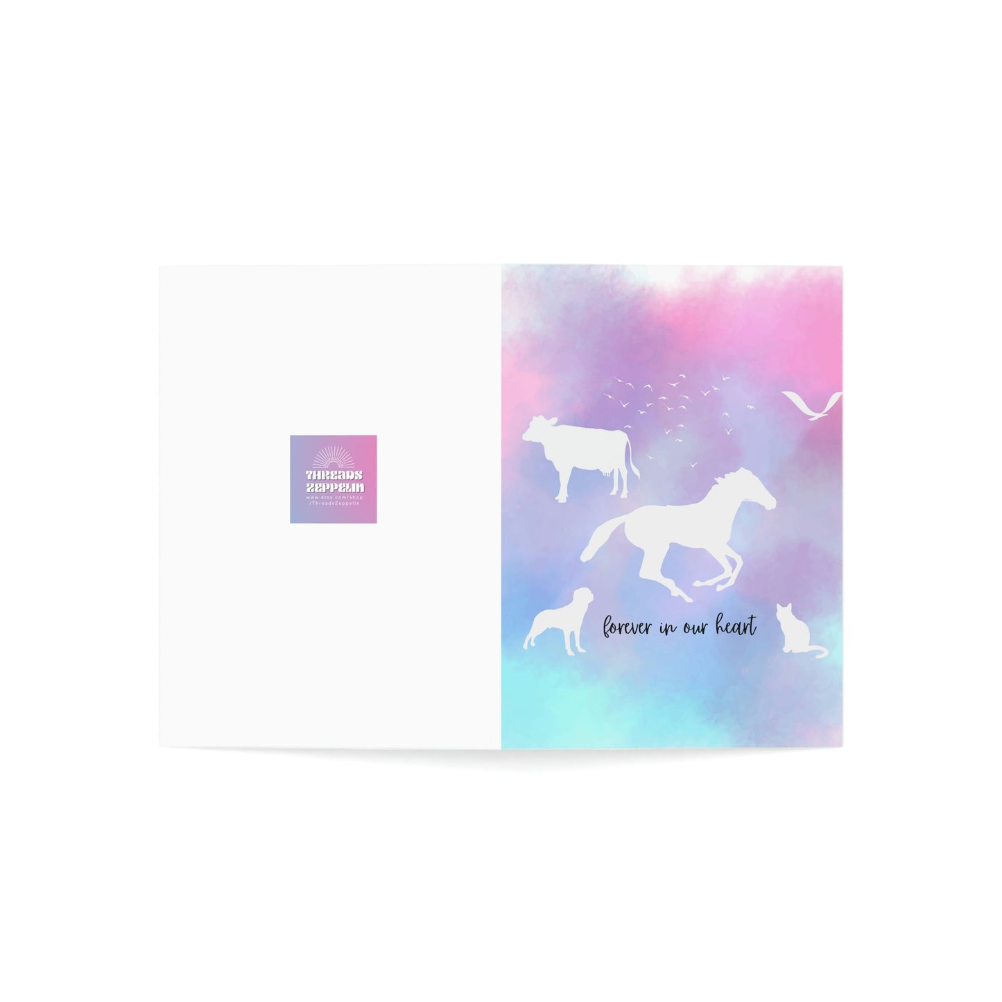 Loss of Pet Card, Pet Bereavement, Pet Sympathy Card, Pet Condolences Card, Pet Memorial, Anniversary of Pet Loss, Bundles (1,5,10,30,50)