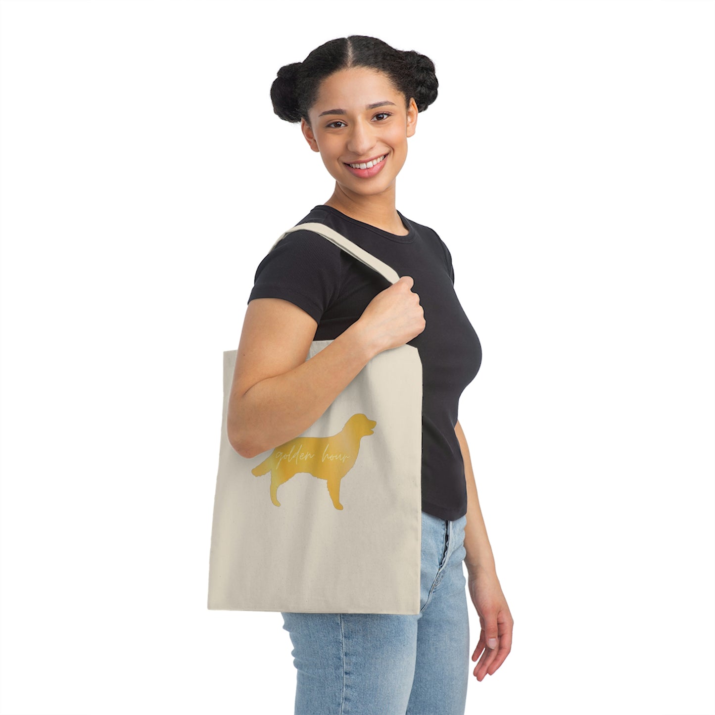 Golden Hour Canvas Tote Bag - Reusable Grocery Bag for Book Lover
