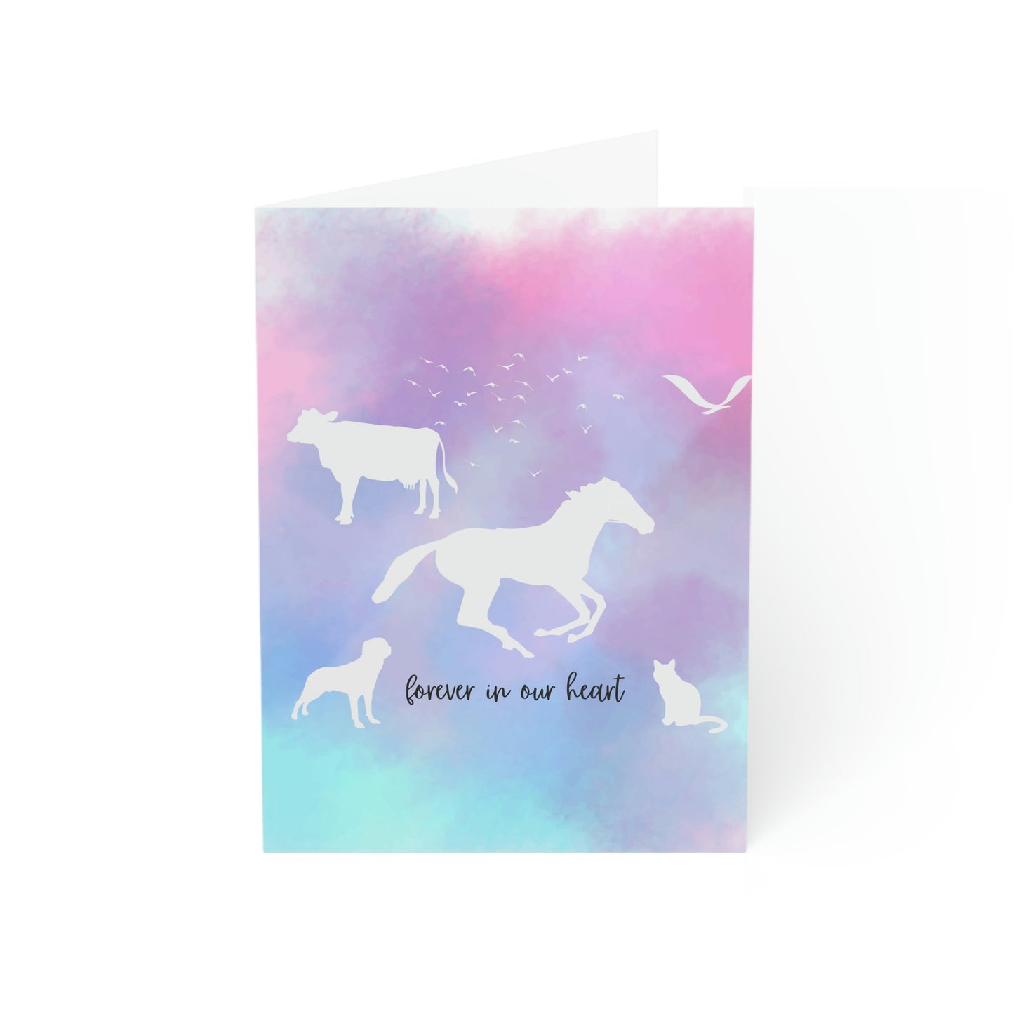 Loss of Pet Card, Pet Bereavement, Pet Sympathy Card, Pet Condolences Card, Pet Memorial, Anniversary of Pet Loss, Bundles (1,5,10,30,50)