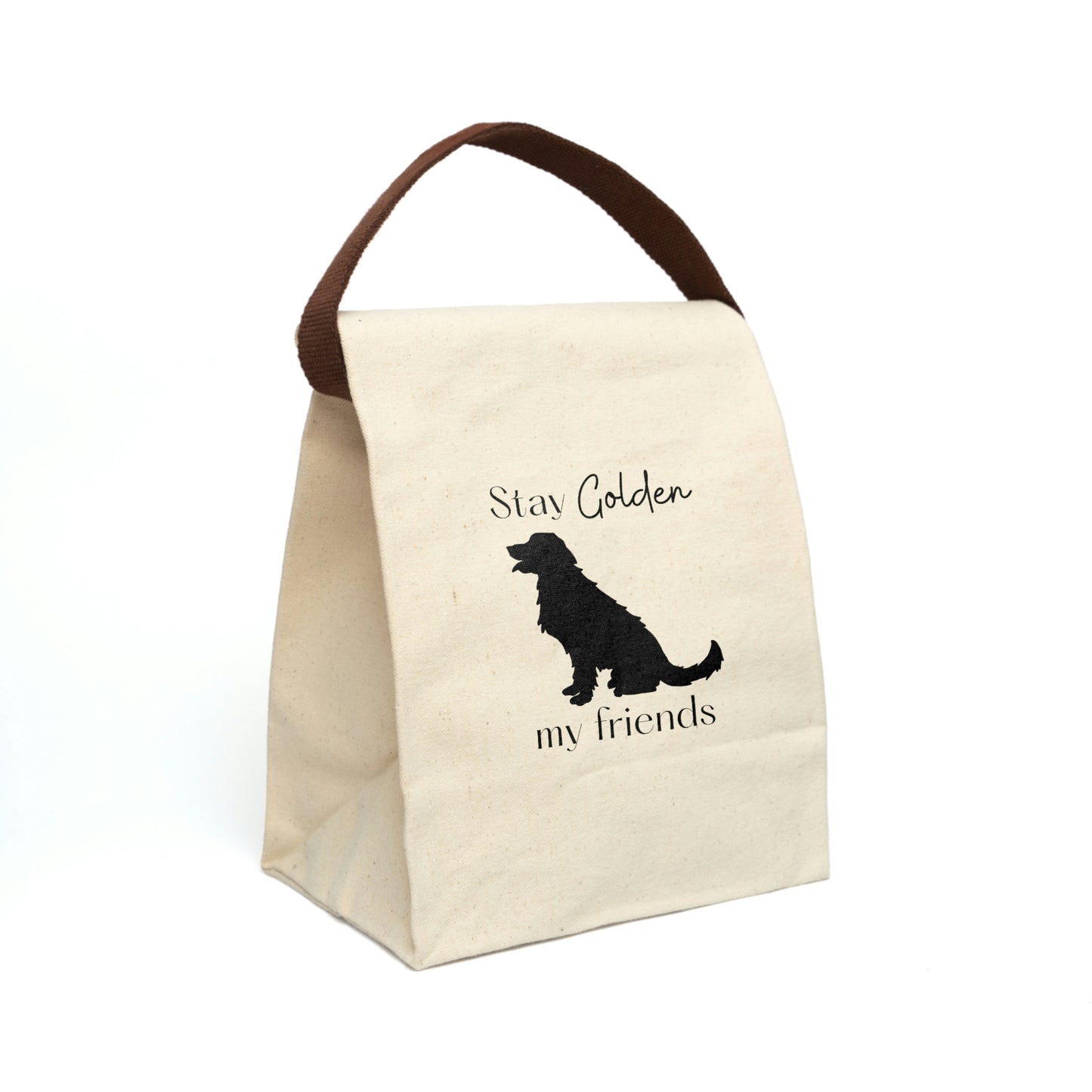Golden Retriever Canvas Lunch Bag With Strap, Golden mom, Gift for Mom, Mothers Day